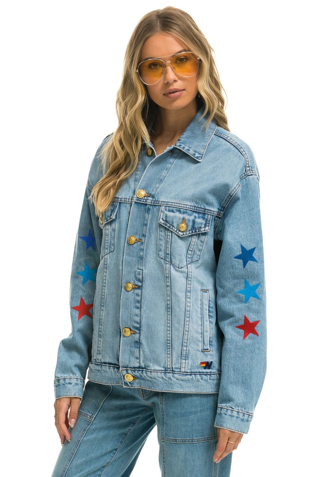 AVIATOR NATION OVERSIZED CONCERT DENIM JACKET - SUPER LIGHT - Image 5