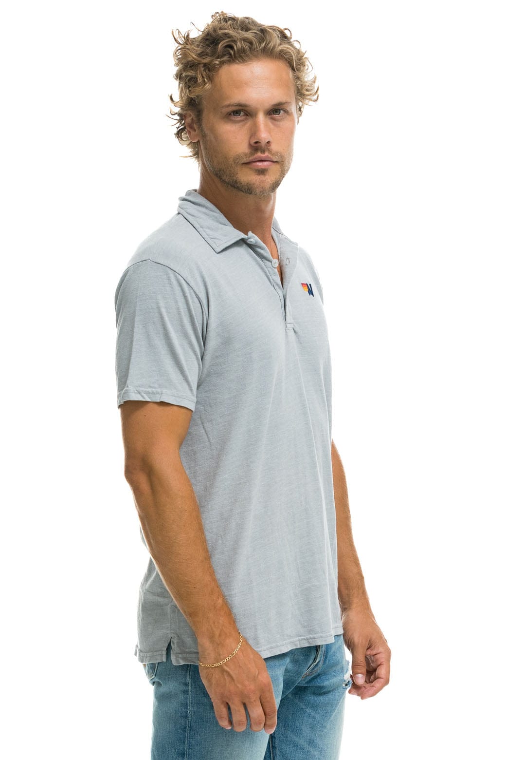 AVIATOR NATION POLO - LIGHT GREY - Image 5