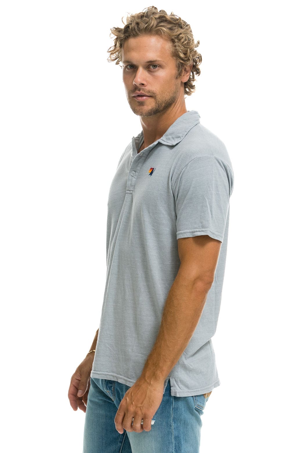 AVIATOR NATION POLO - LIGHT GREY - Image 3