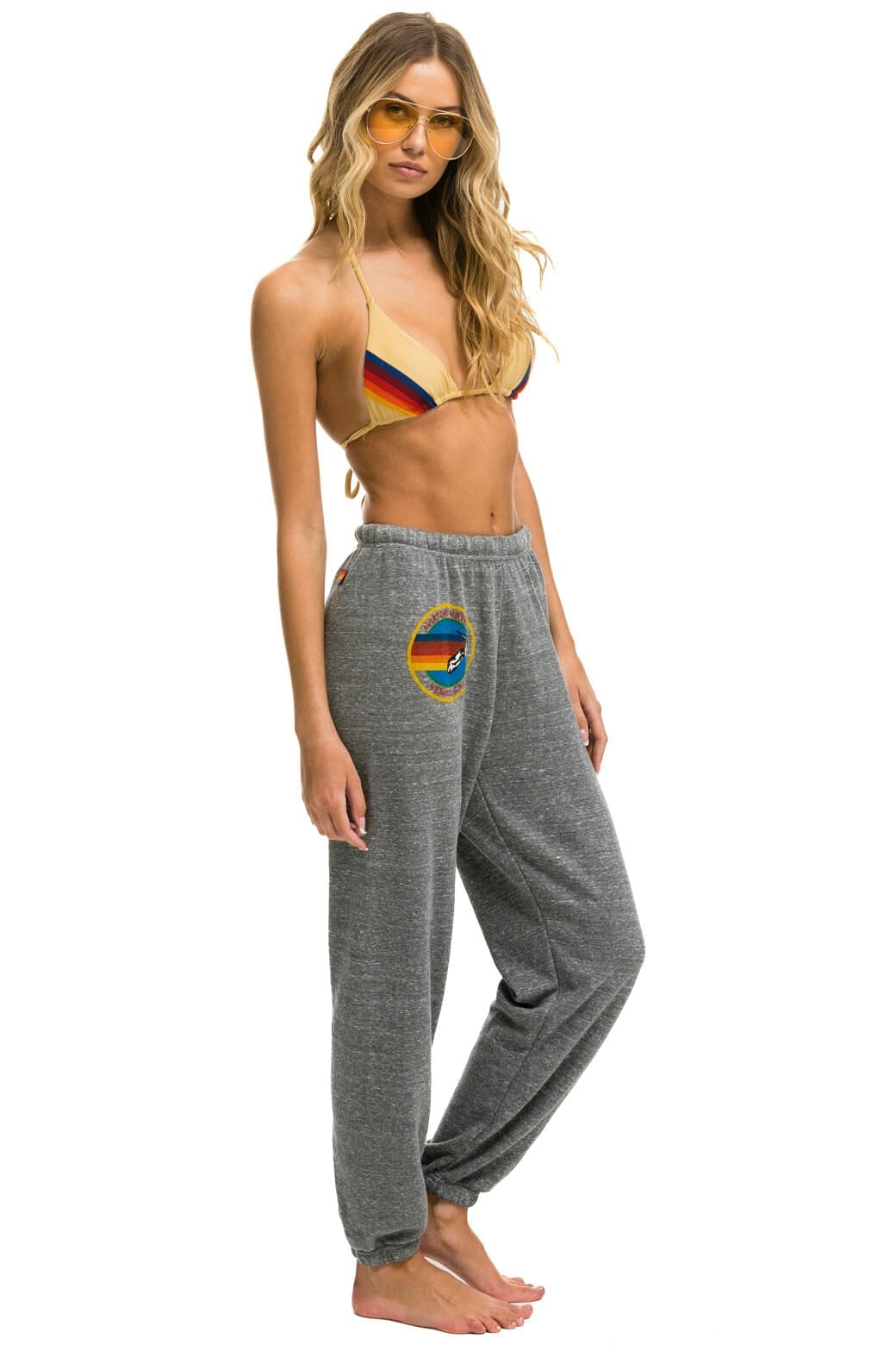 AVIATOR NATION SWEATPANTS - HEATHER GREY - Image 4