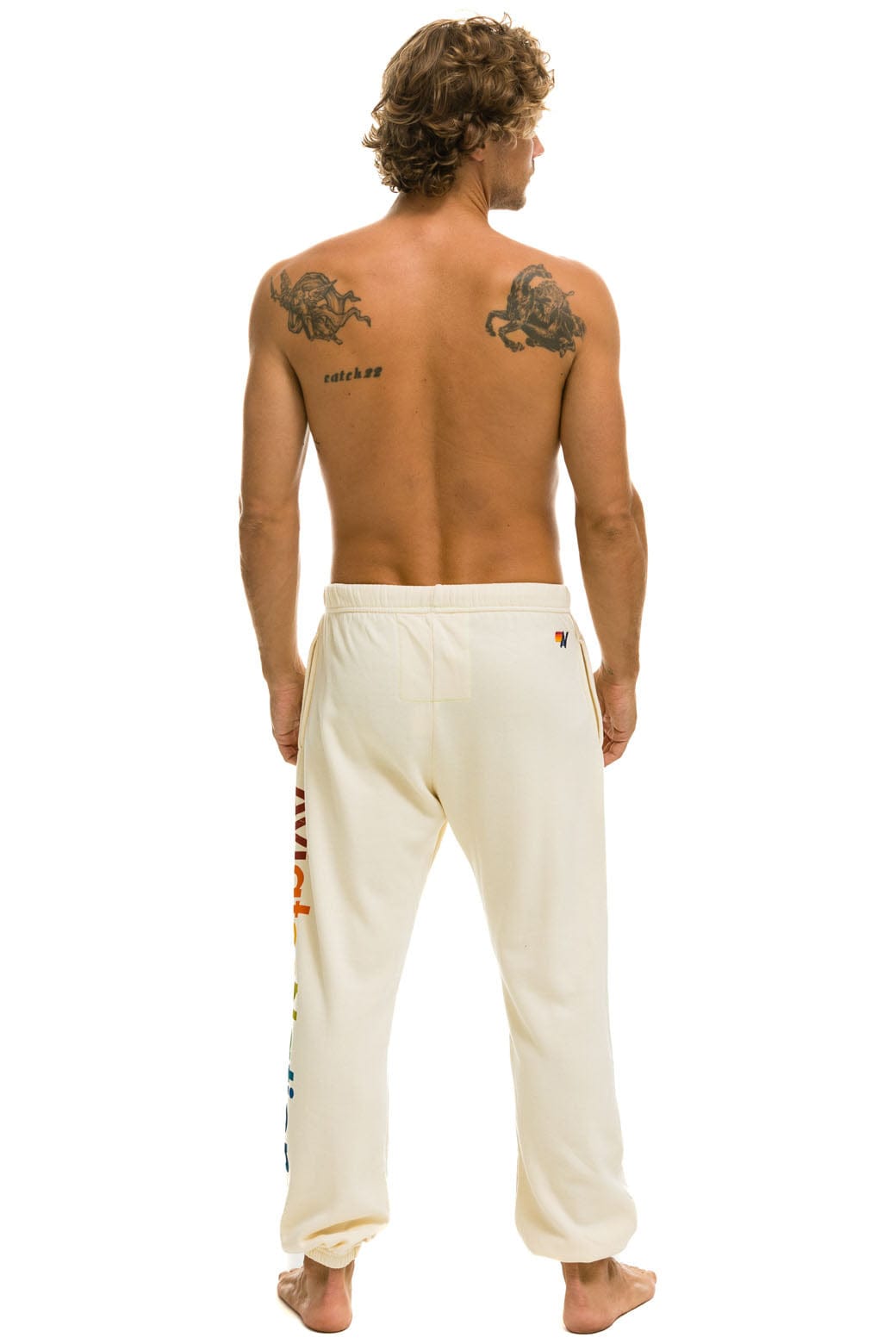 AVIATOR NATION SWEATPANTS - VINTAGE WHITE - Image 3
