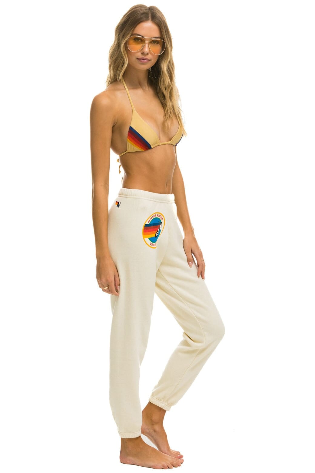 AVIATOR NATION SWEATPANTS - VINTAGE WHITE - Image 3