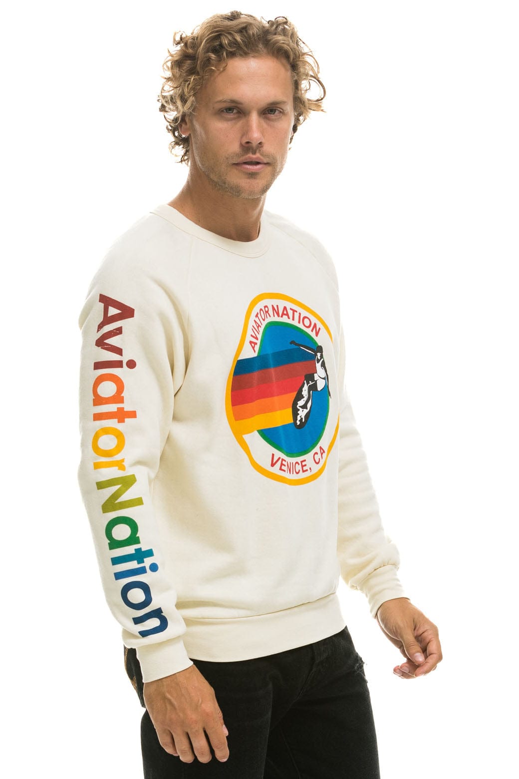 AVIATOR NATION SWEATSHIRT - VINTAGE WHITE - Image 4