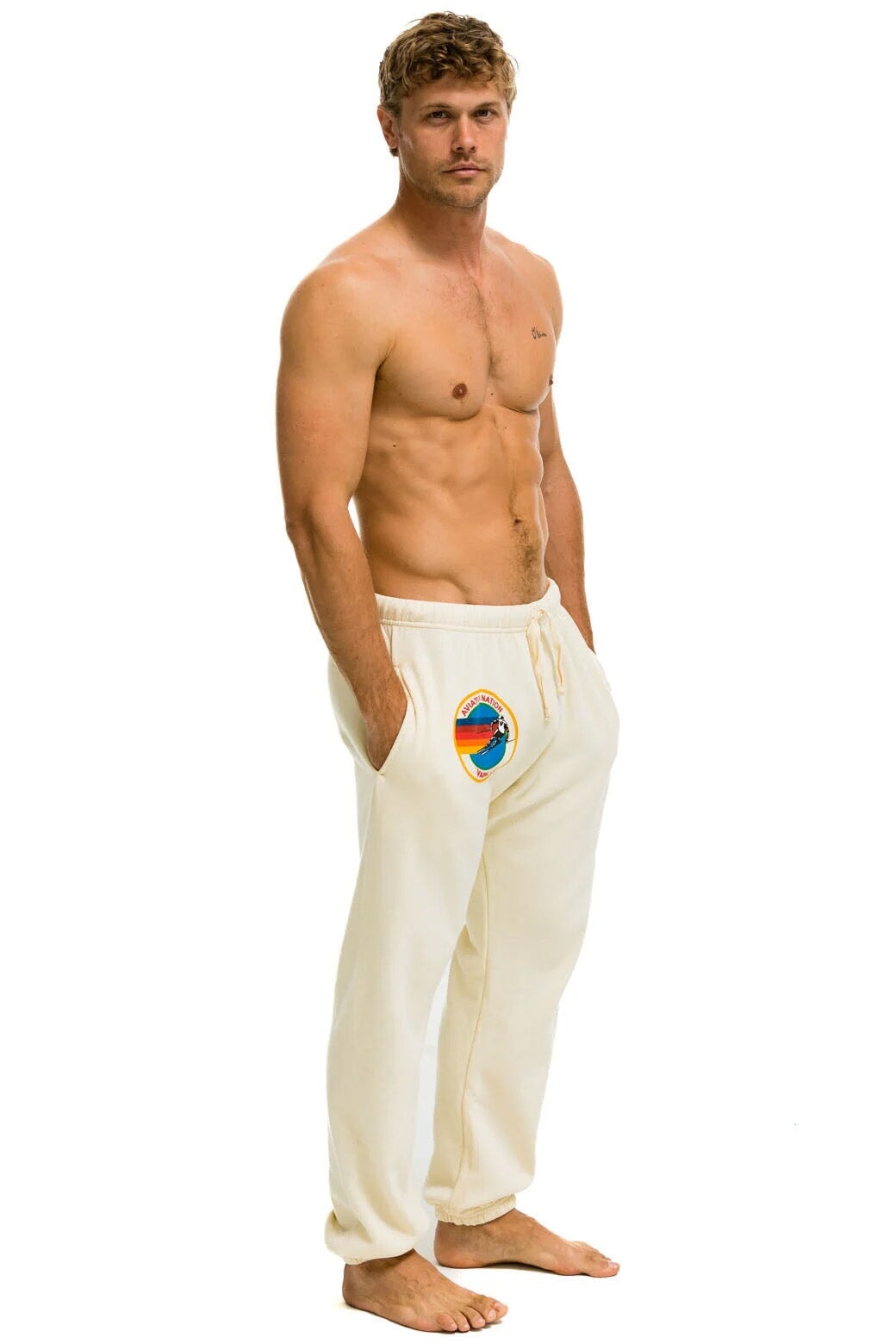 AVIATOR NATION VAIL SWEATPANTS - VINTAGE WHITE - Image 4