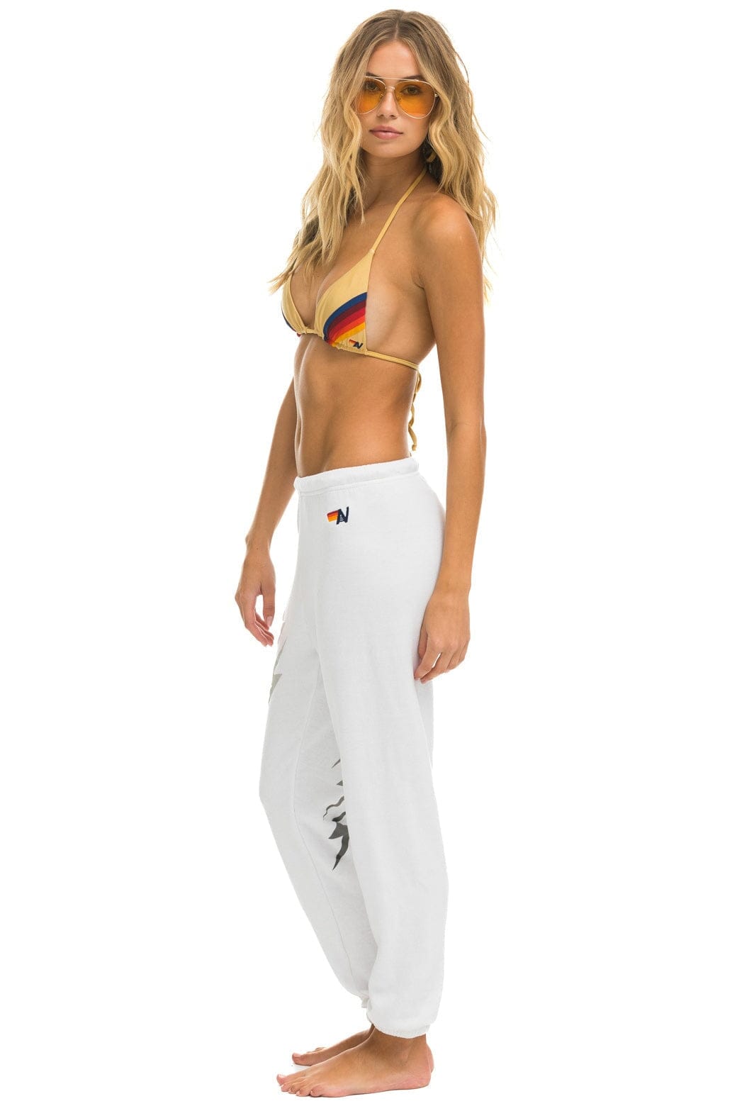 BOLT GRADIENT SWEATPANTS - WHITE // GREY - Image 4