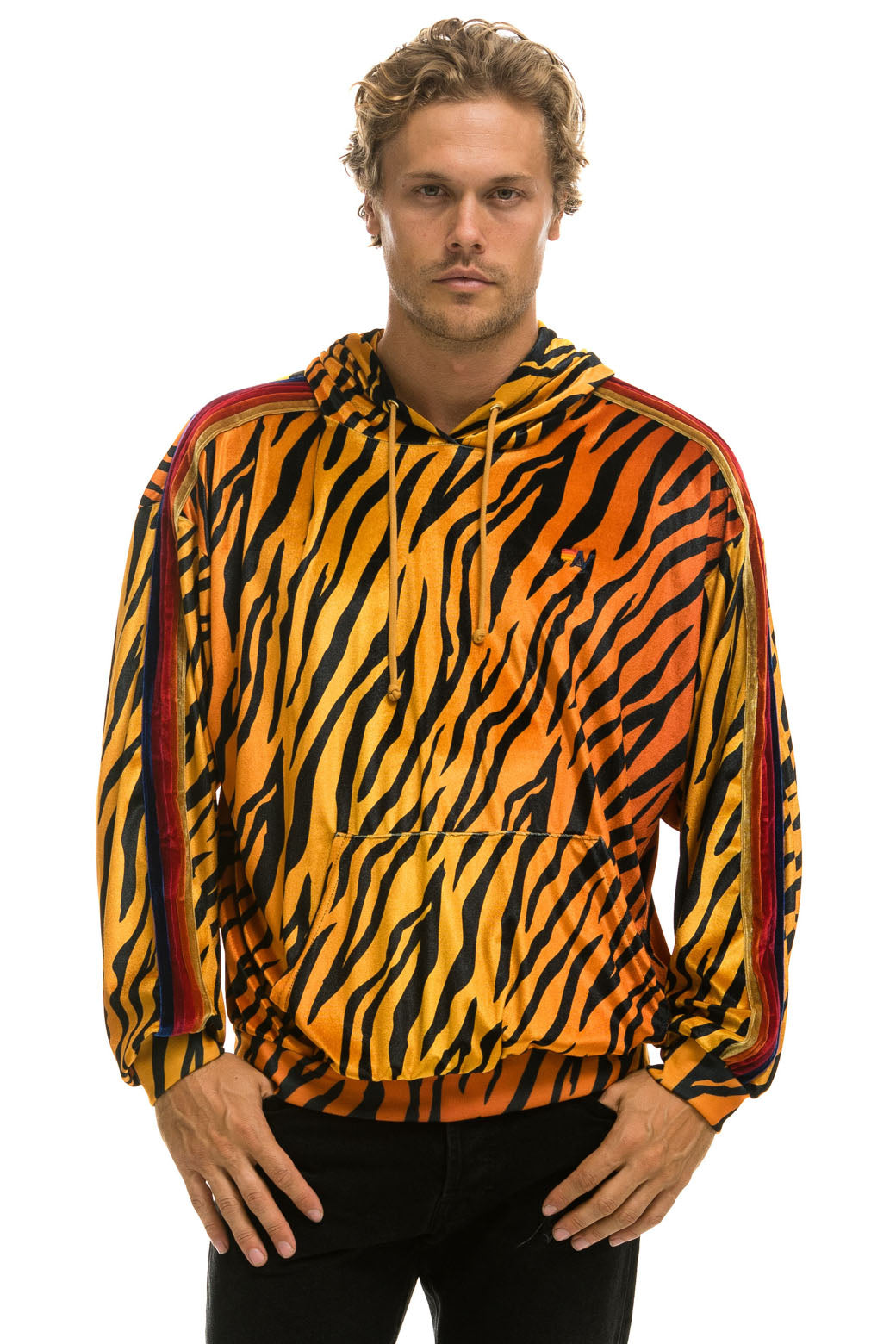 CLASSIC VELVET RELAXED PULLOVER HOODIE - TIGER - Image 2