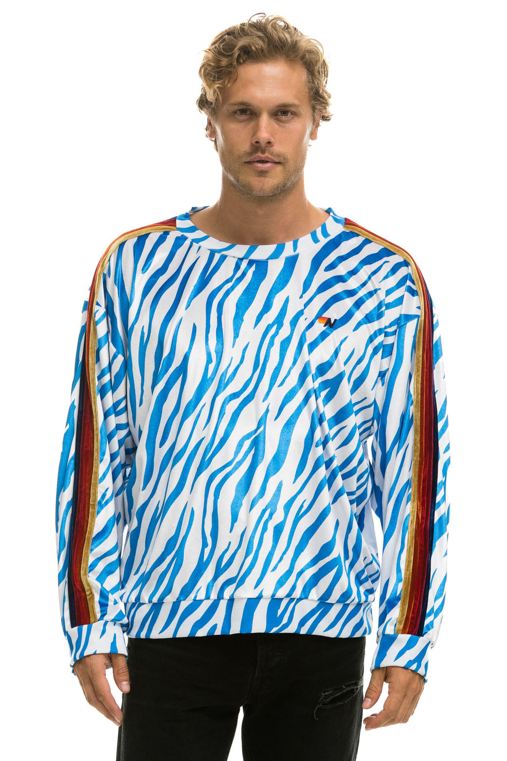 CLASSIC VELVET RELAXED SWEATSHIRT - BLUE TIGER - Image 2