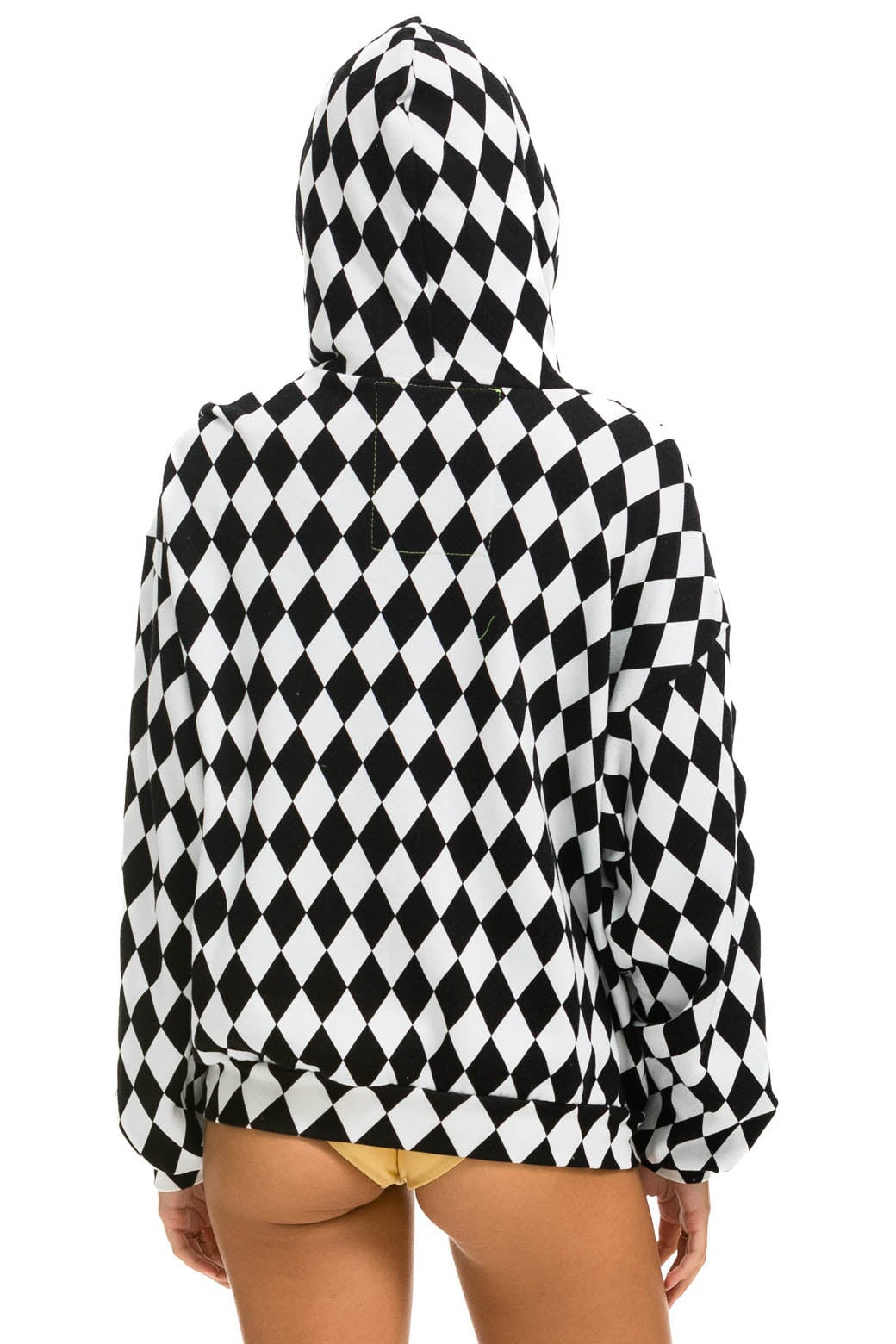 DIAMOND SMILEY 2 EMBRIODERY RELAXED PULLOVER HOODIE - WHITE // BLACK - Image 7