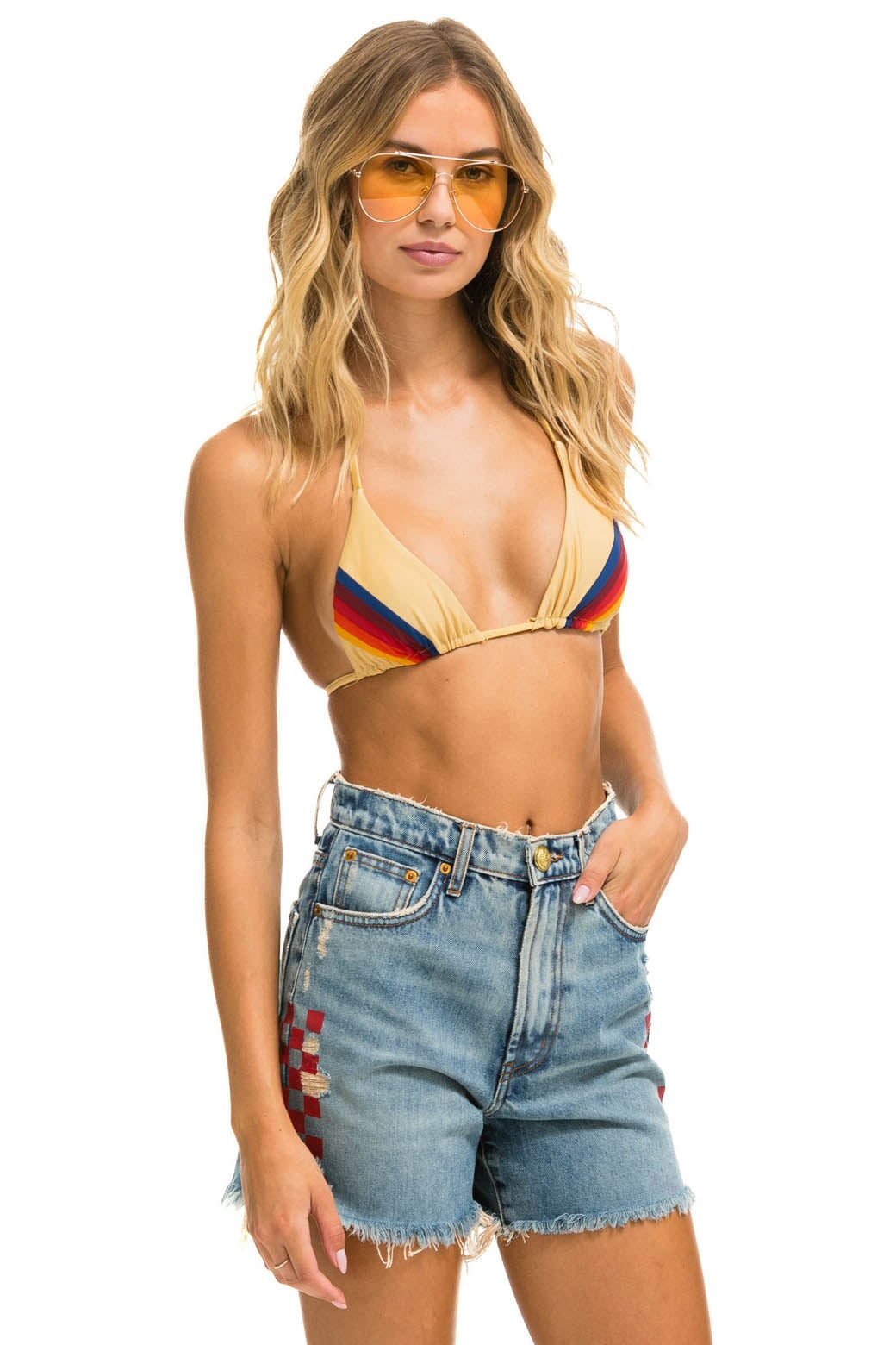 HI RISE SKATER CUTOFF SIDE RED CHECK - VINTAGE - Image 5