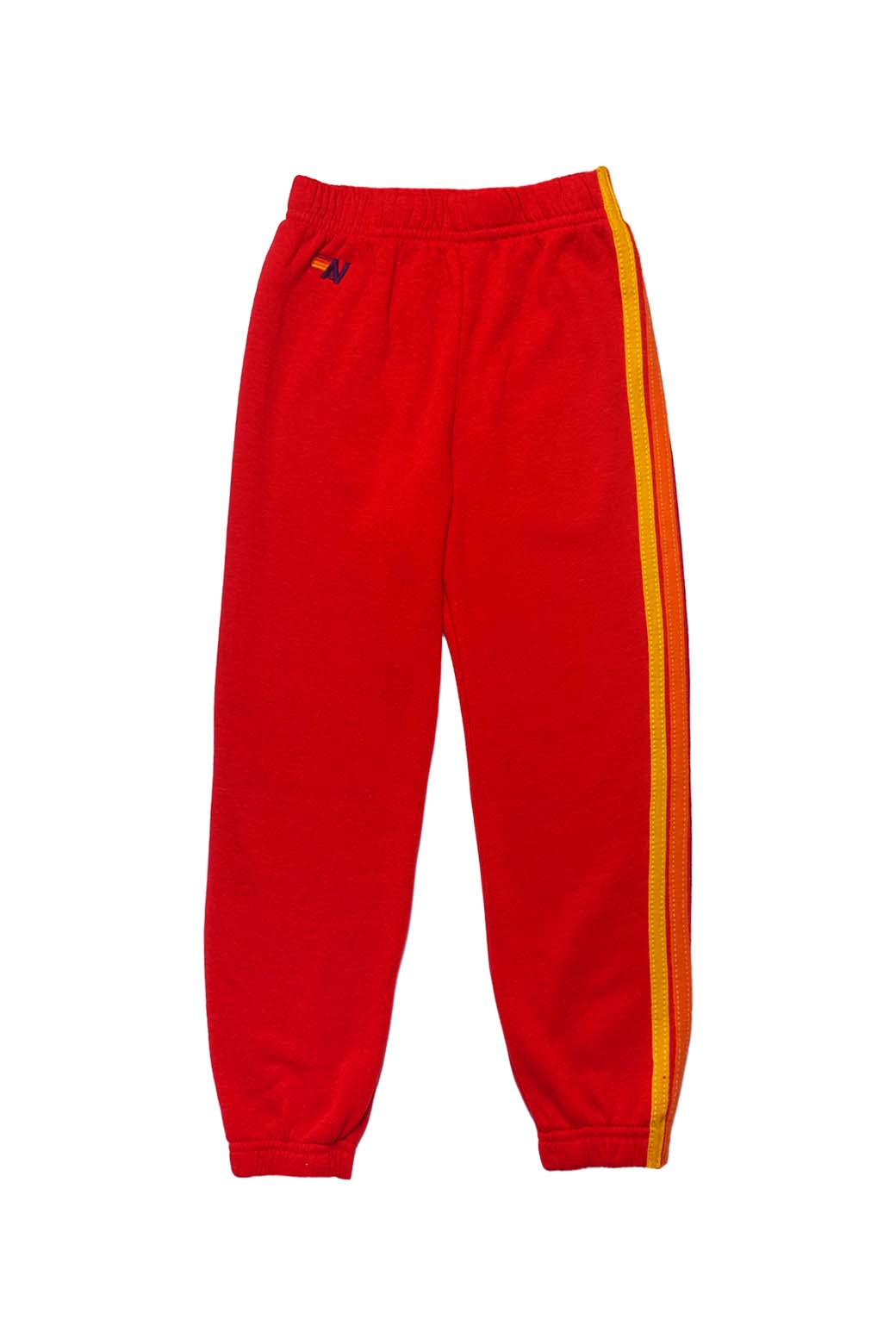 KID'S 5 STRIPE SWEATPANTS - RED - Image 2
