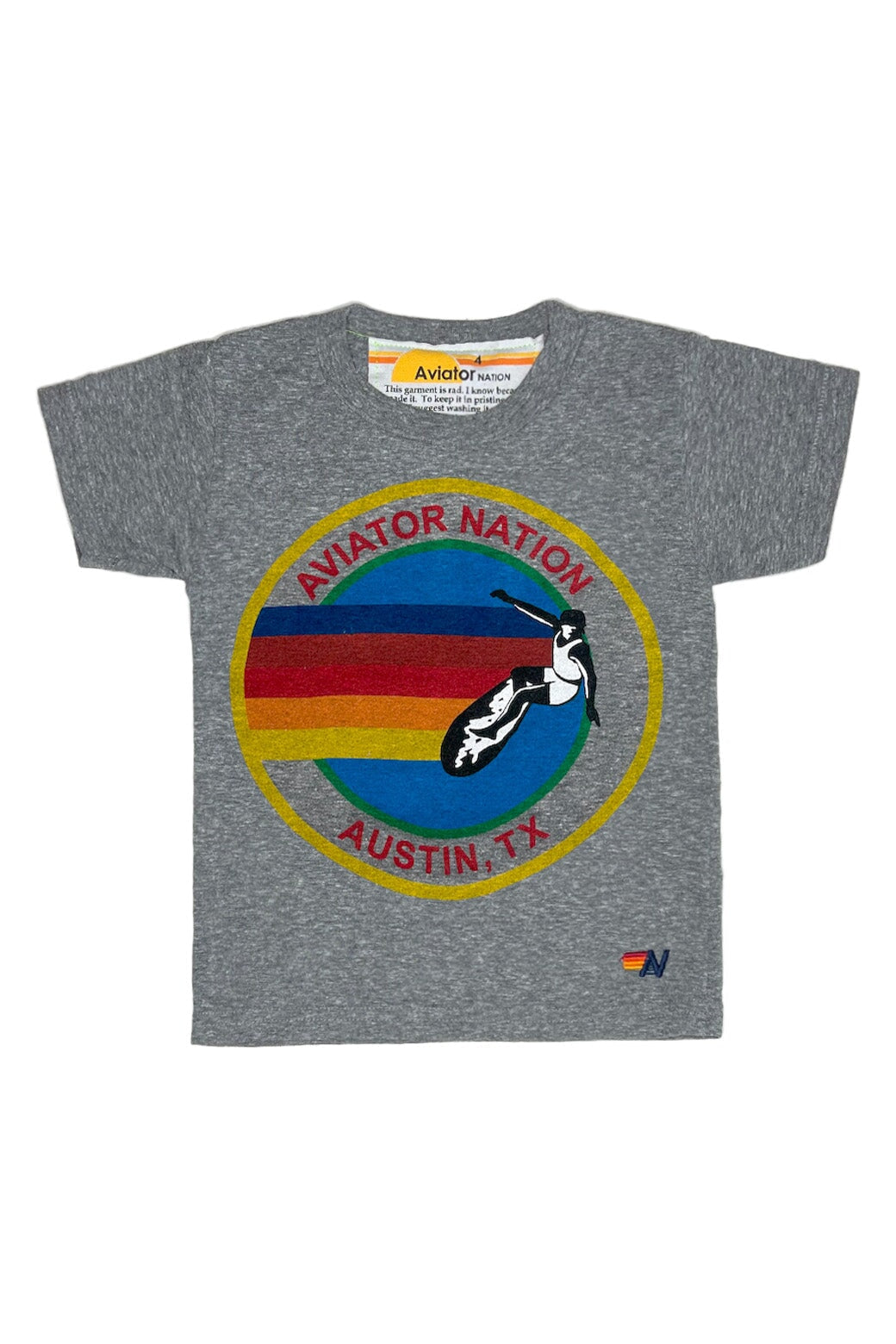 KID'S AVIATOR NATION AUSTIN TEE - HEATHER GREY