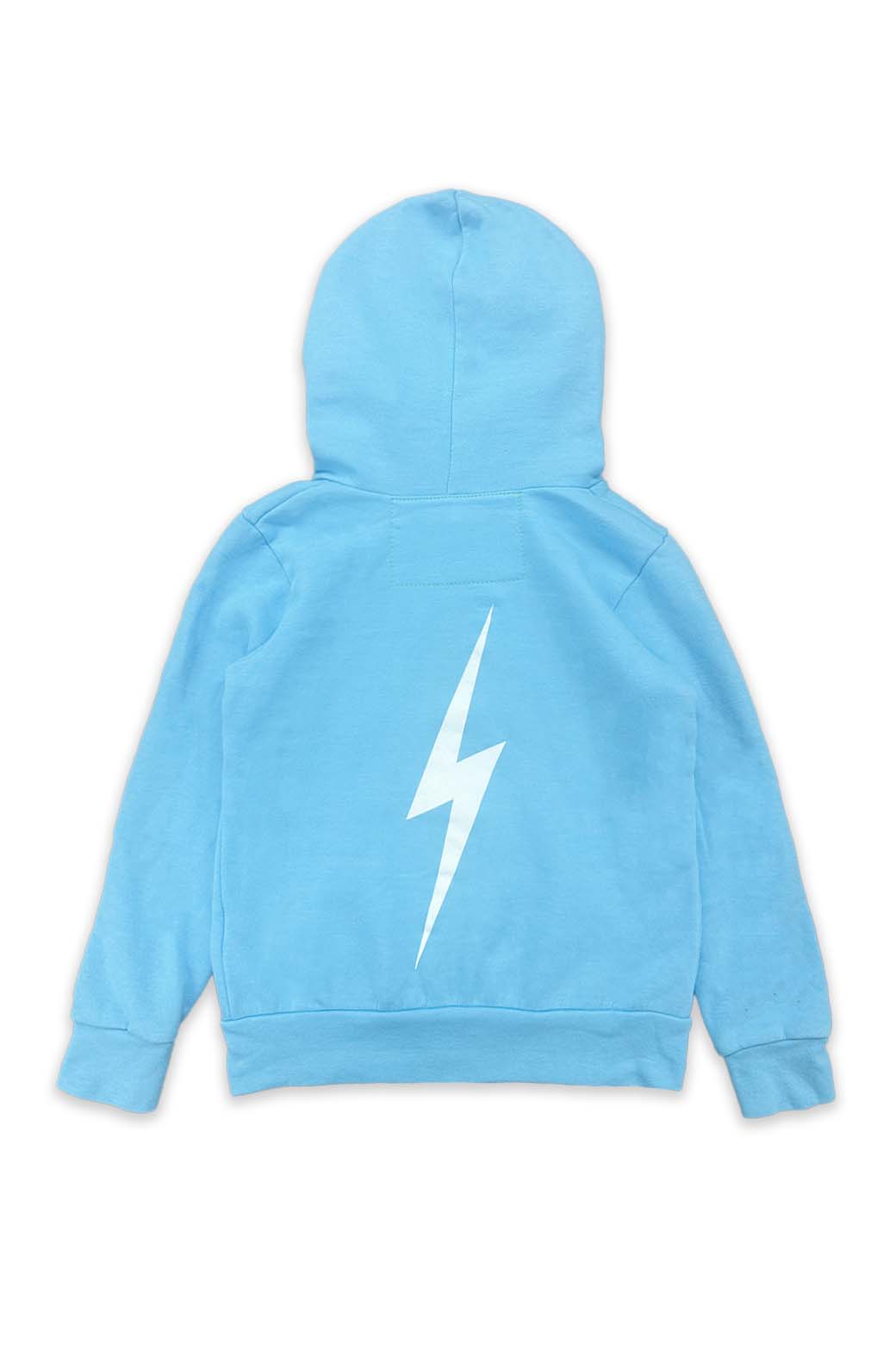 KIDS BOLT PRINT ZIP HOODIE - SKY // WHITE - Image 2
