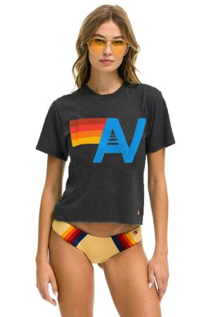 LOGO BOYFRIEND TEE - CHARCOAL