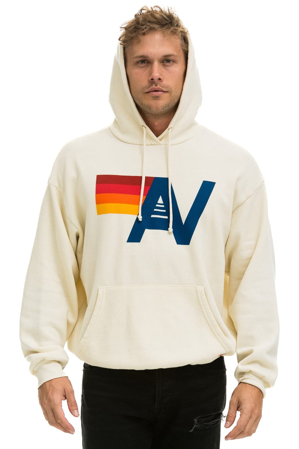 LOGO PULLOVER RELAXED HOODIE - VINTAGE WHITE - Image 2
