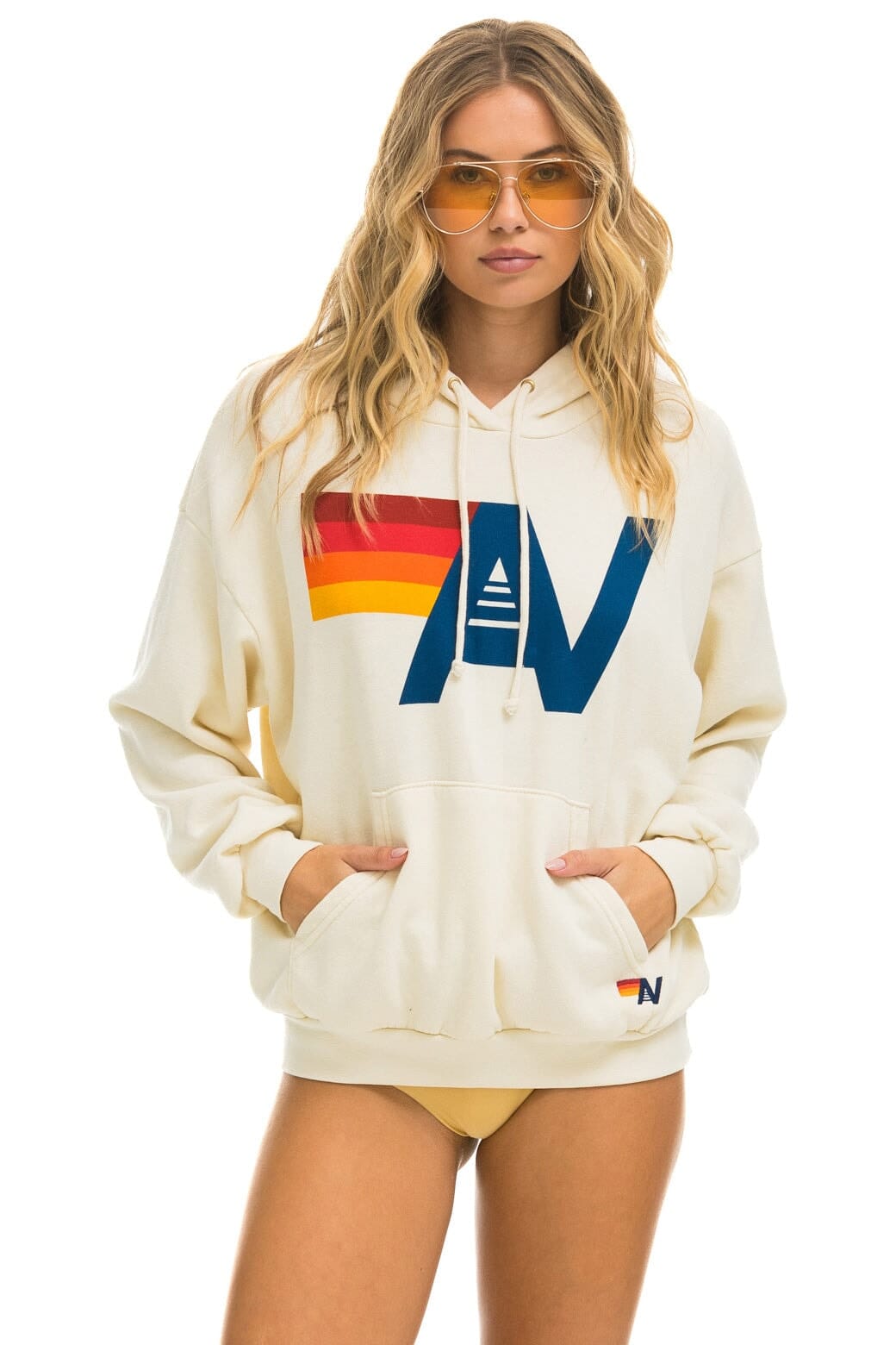 LOGO PULLOVER RELAXED HOODIE - VINTAGE WHITE - Image 10