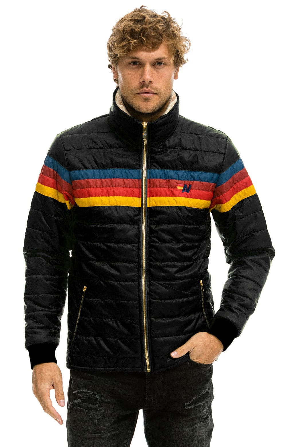 4 STRIPE JACKET - BLACK - Image 3