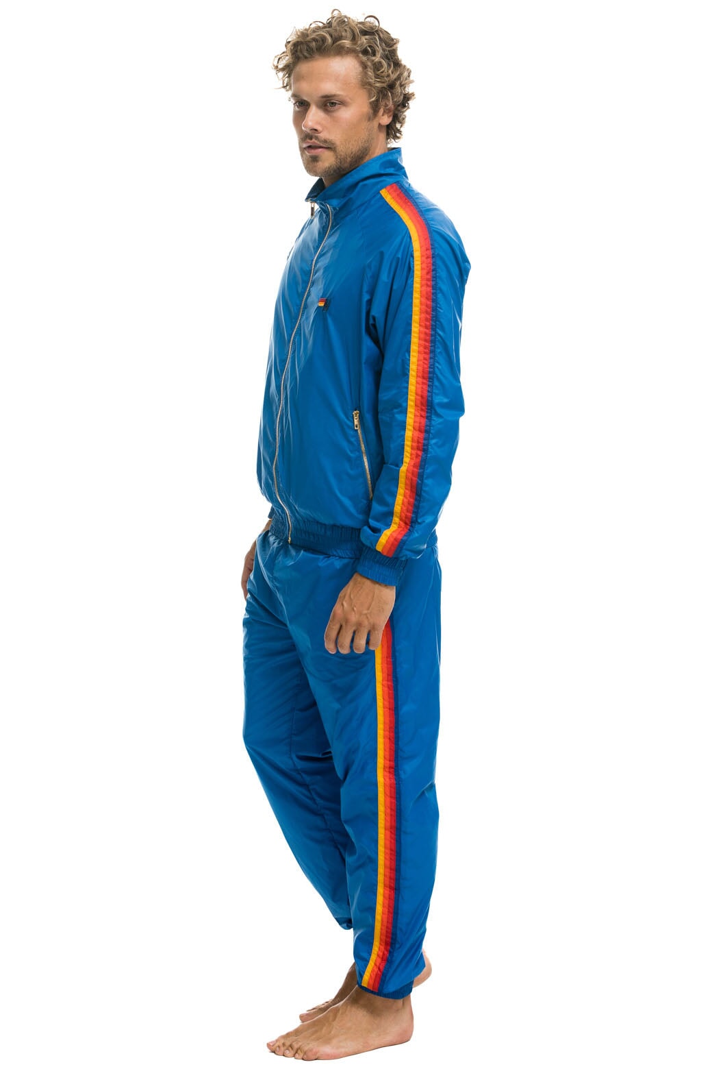 MEN'S 4 STRIPE WINDBREAKER - SNORKEL BLUE - Image 8