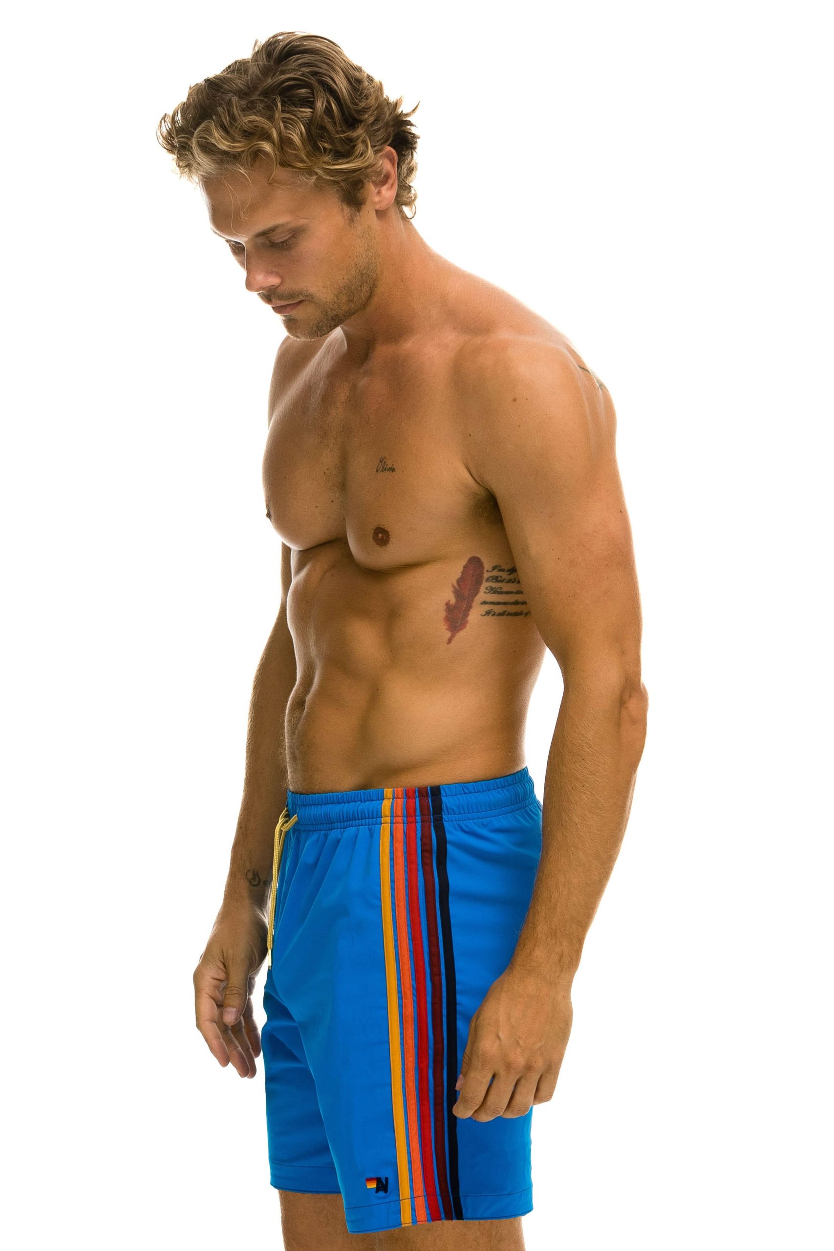MEN'S 5 STRIPE FLEX SHORTS 7 INCH - PARROT - Image 2