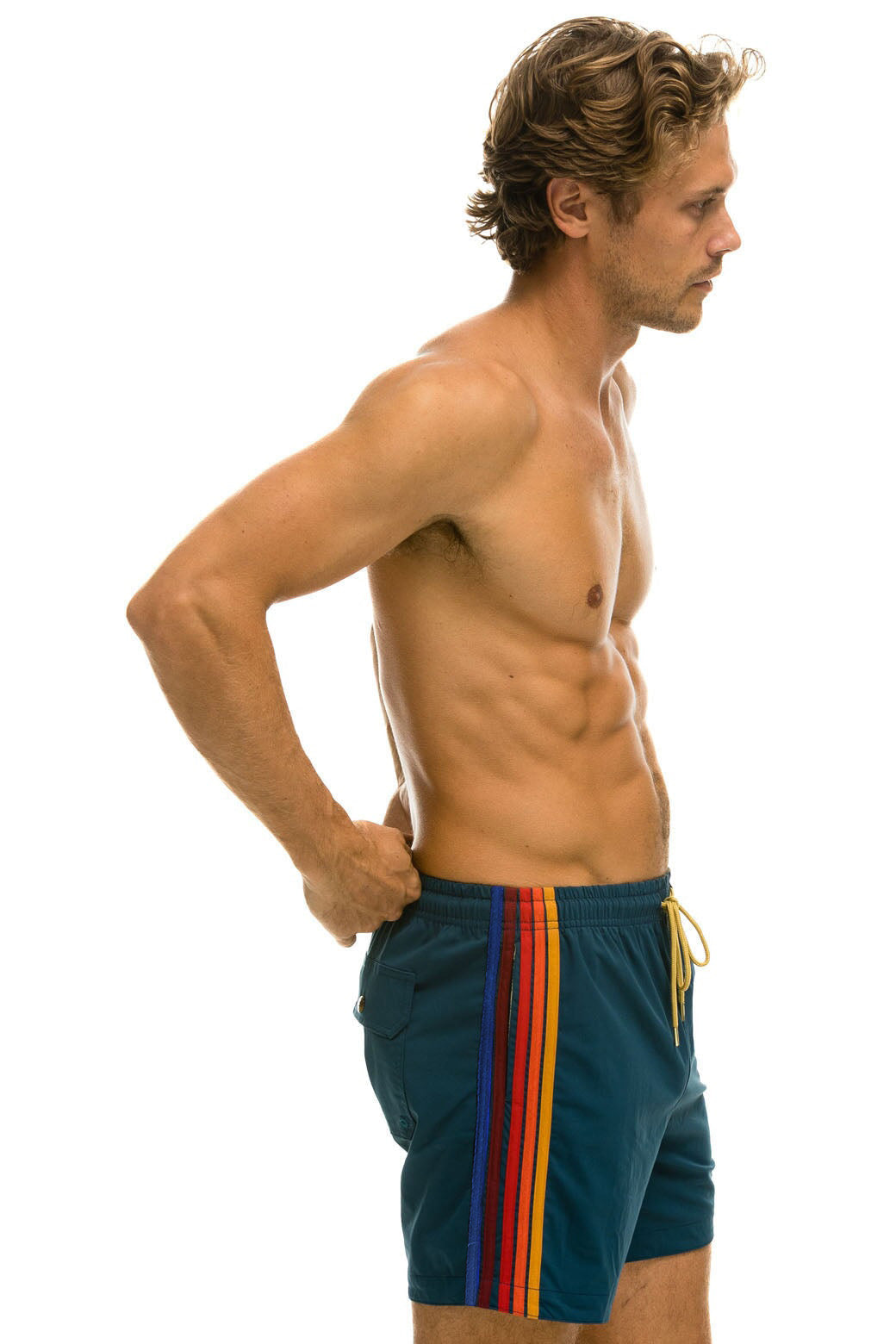 MEN'S 5 STRIPE FLEX SHORTS - DEEP OCEAN - Image 4