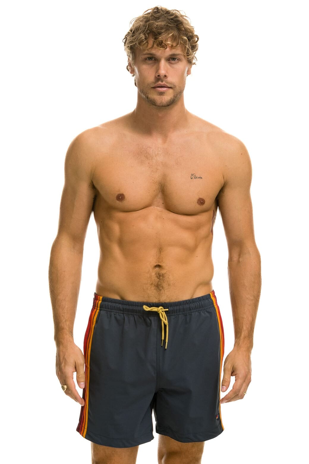 MEN'S 5 STRIPE FLEX SHORTS - TITANIUM - Image 2