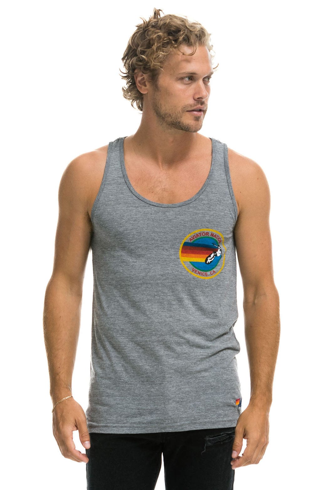 MEN'S AVIATOR NATION TANK - HEATHER GREY - Image 2