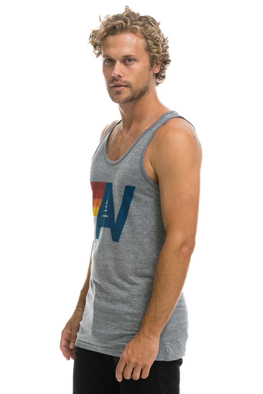 MEN'S LOGO TANK - HEATHER GREY - Image 4