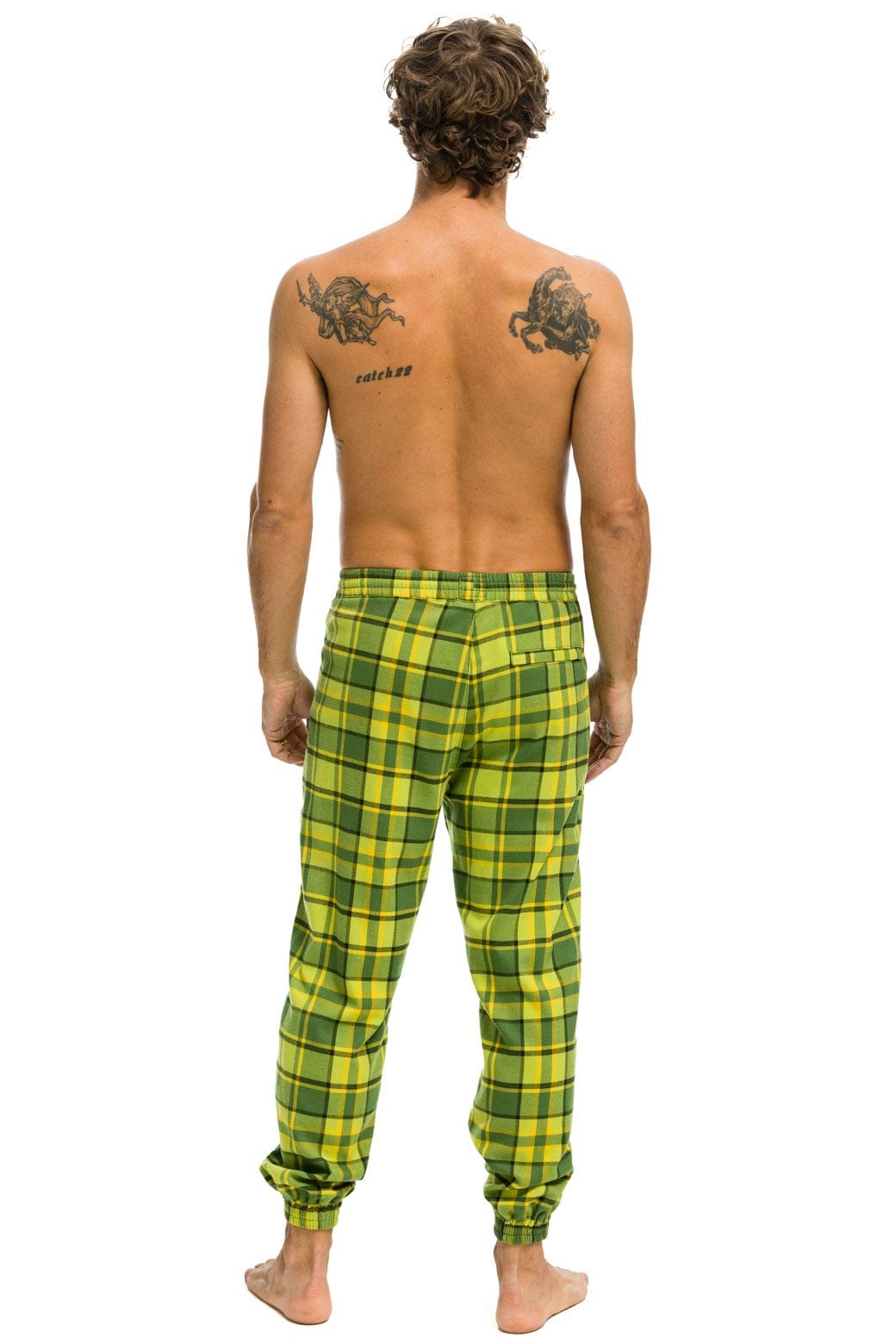 UNISEX PLAID LODGE PANT - AVOCADO PLAID - Image 8