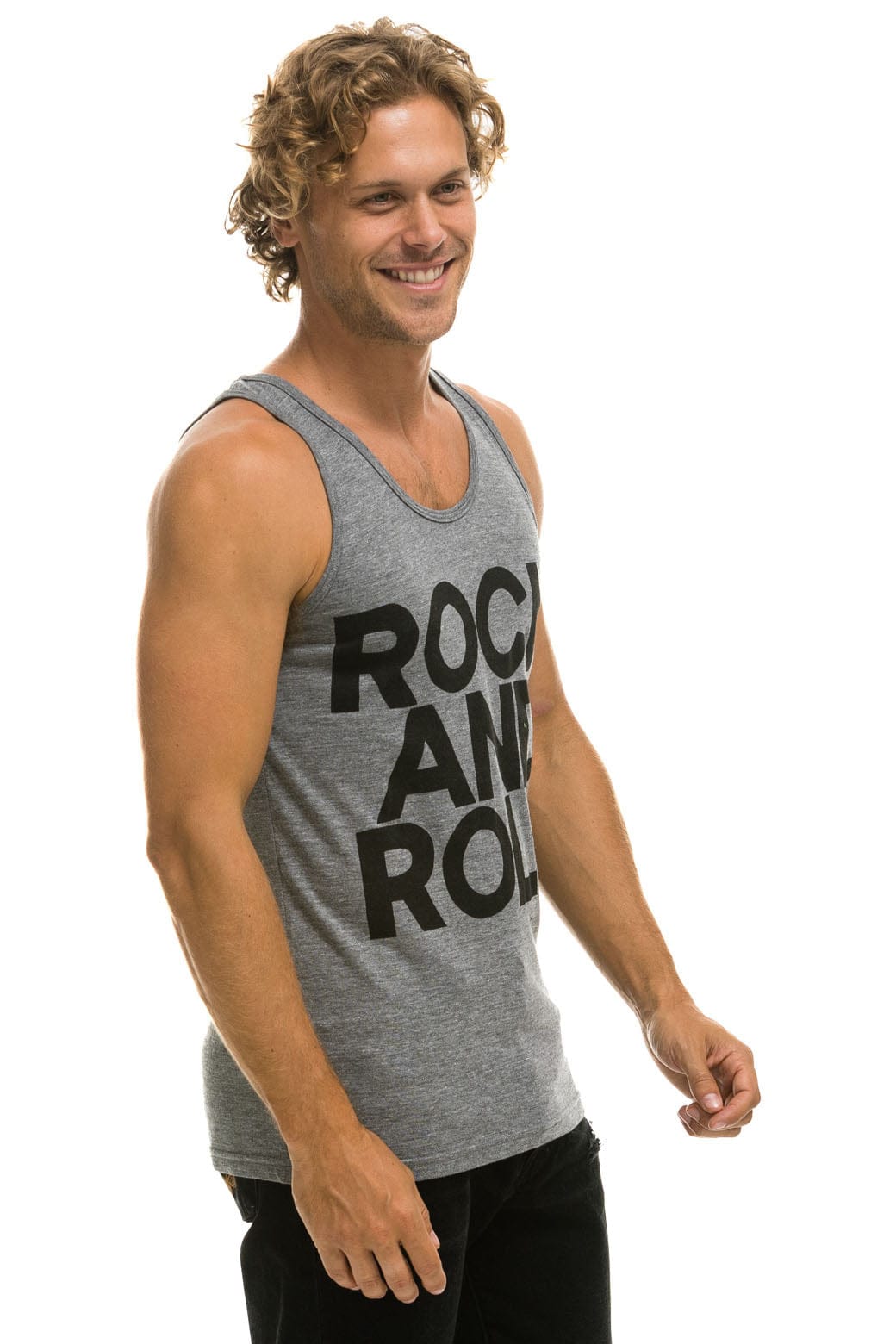MEN'S ROCK AND ROLL TANK - HEATHER GREY - Image 2
