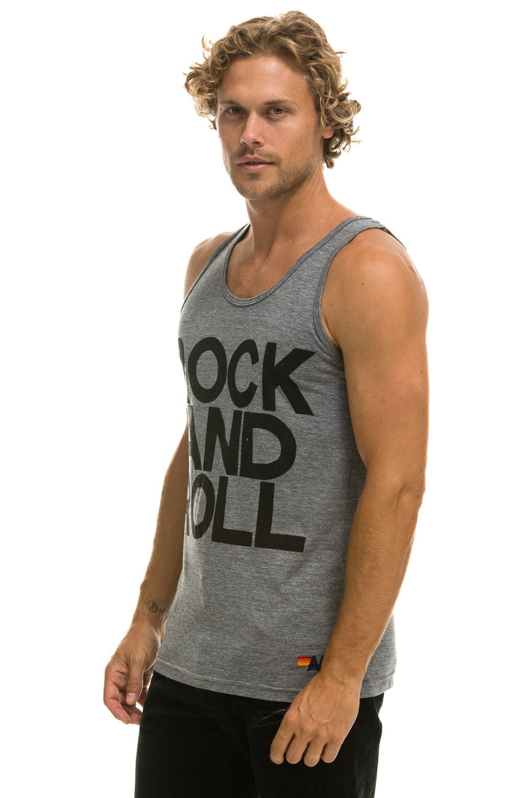 MEN'S ROCK AND ROLL TANK - HEATHER GREY - Image 4