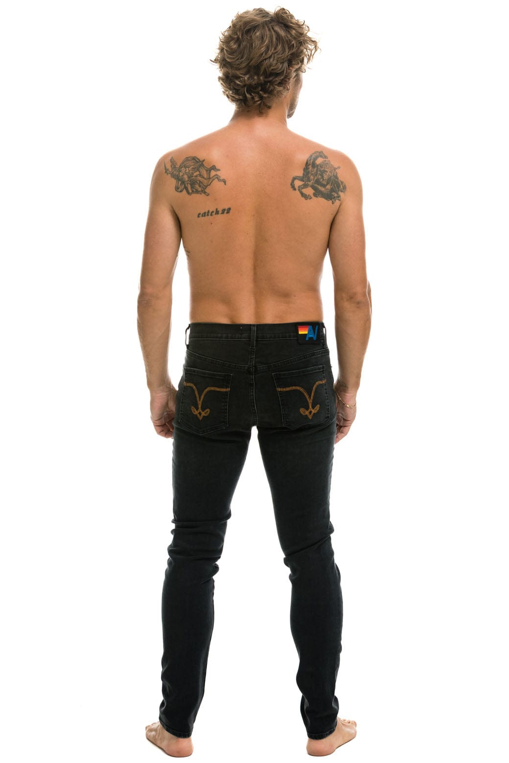 MEN'S SLIM FIT SURFER DENIM JEAN - VINTAGE BLACK - Image 4