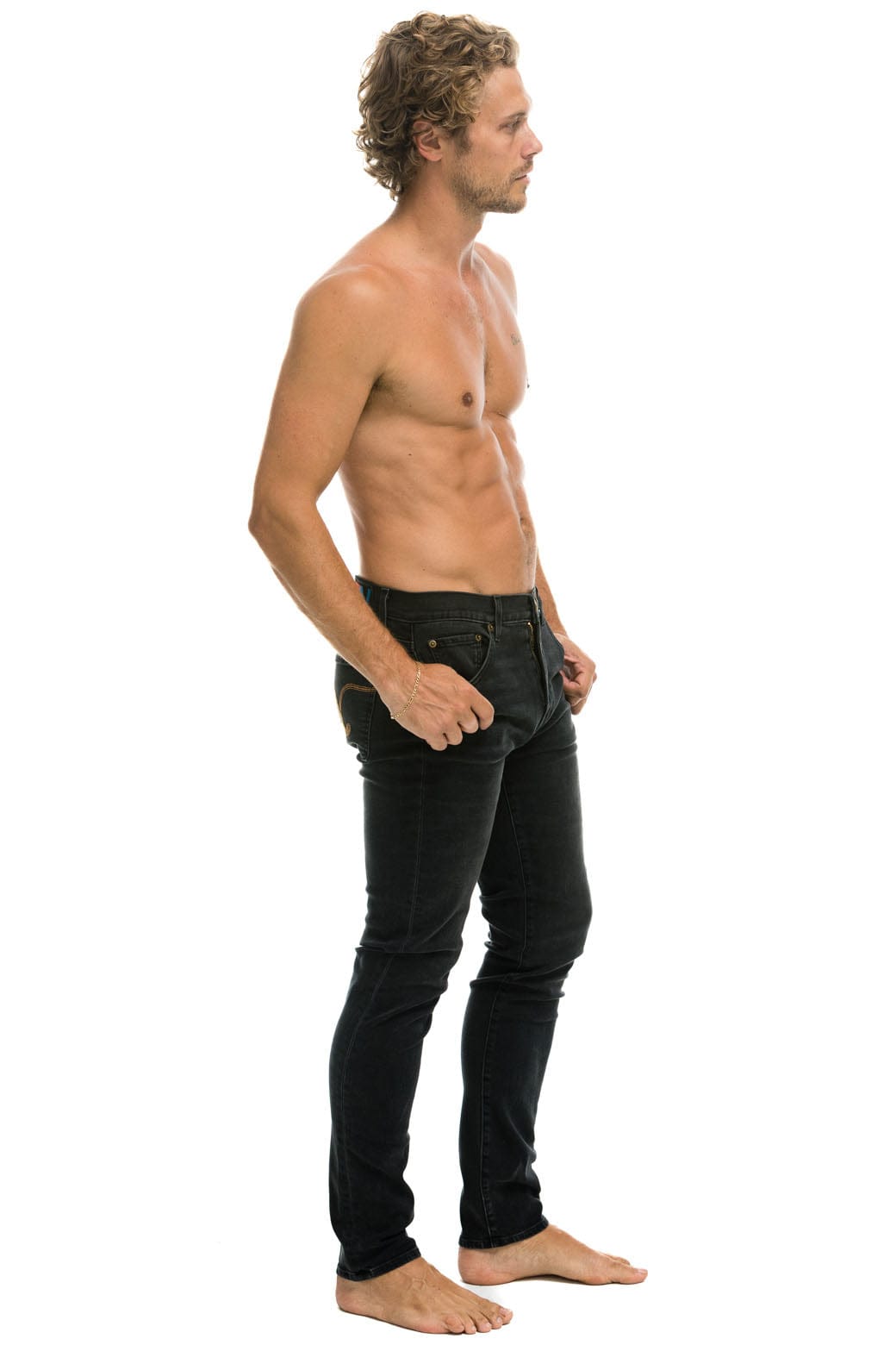 MEN'S SLIM FIT SURFER DENIM JEAN - VINTAGE BLACK - Image 5