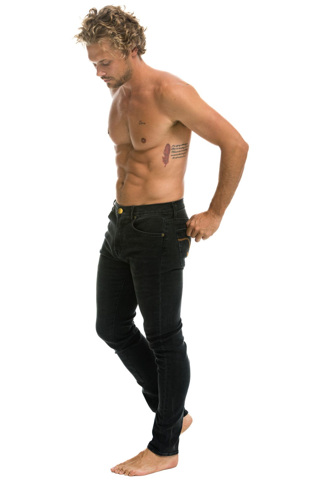 MEN'S SLIM FIT SURFER DENIM JEAN - VINTAGE BLACK - Image 3