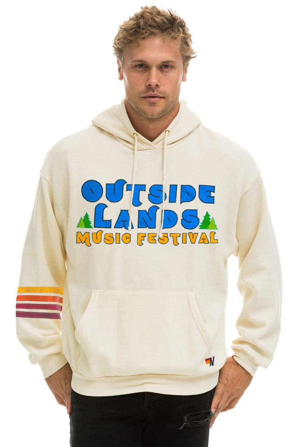 OUTSIDE LANDS 2024 RELAXED PULLOVER HOODIE - VINTAGE WHITE - Image 2