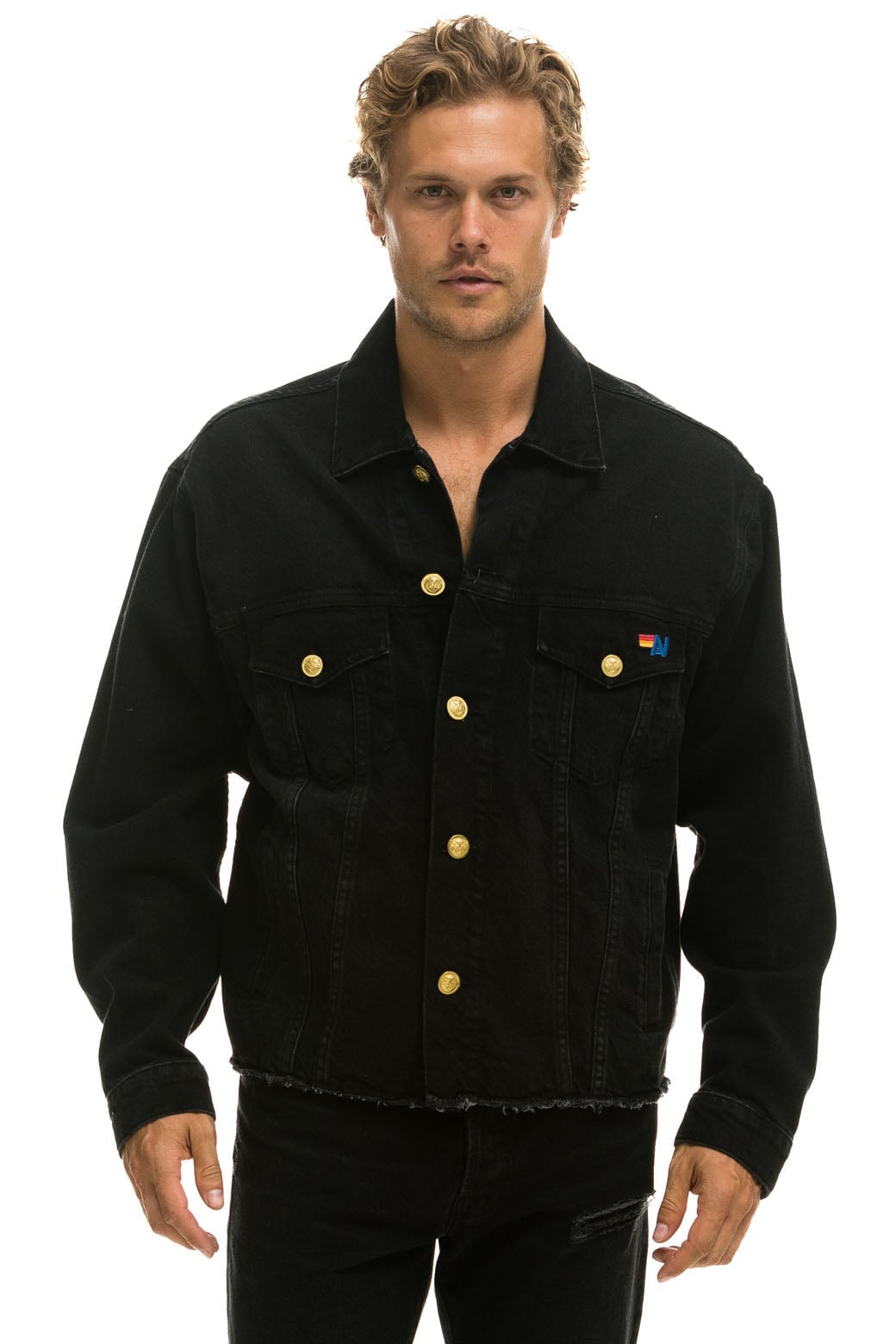 NEED FOR SPEED OVERSIZED CROP DENIM JACKET - VINTAGE BLACK - Image 10