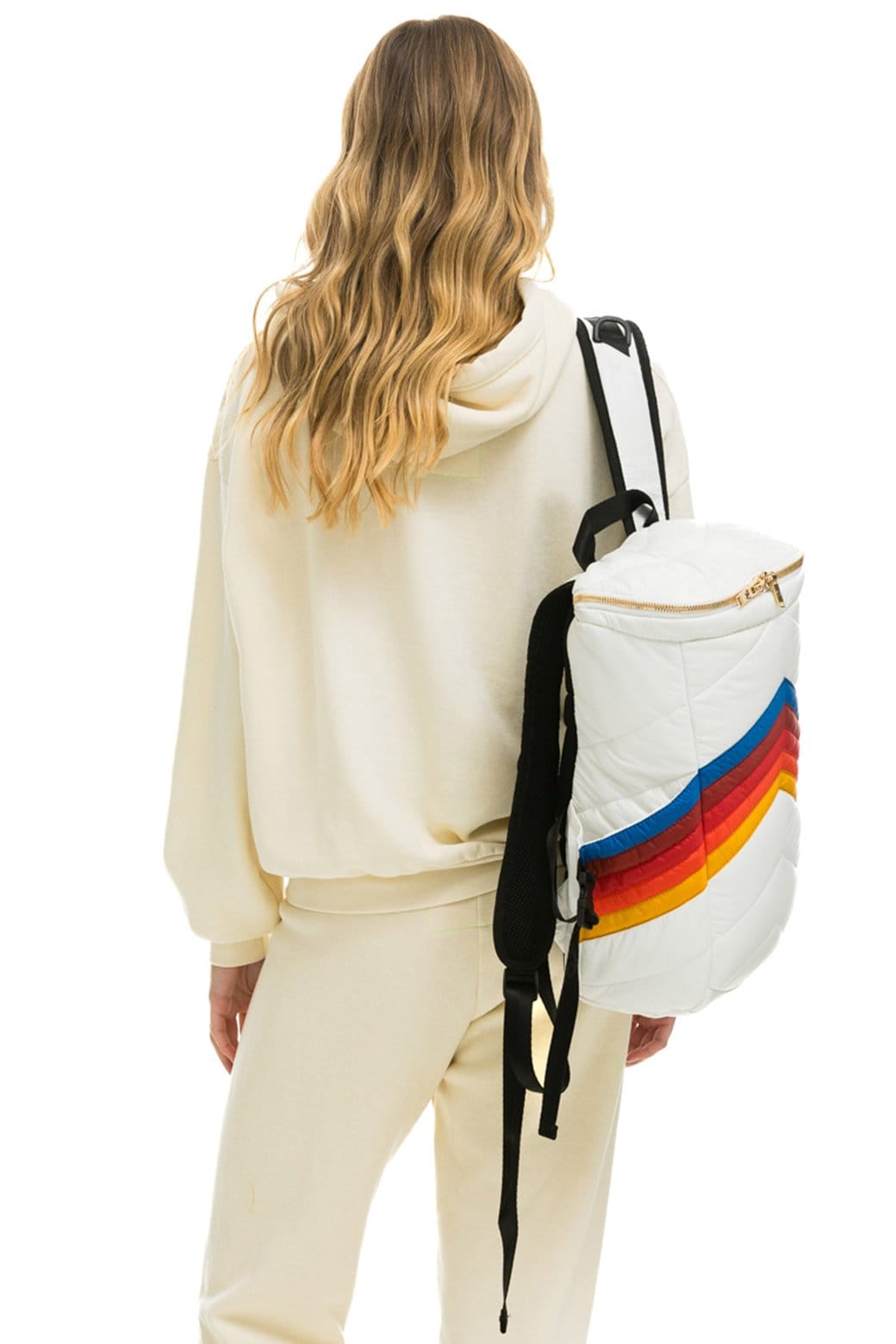 PEAK PUFFER BACKPACK - WHITE GLOSSY - Image 2