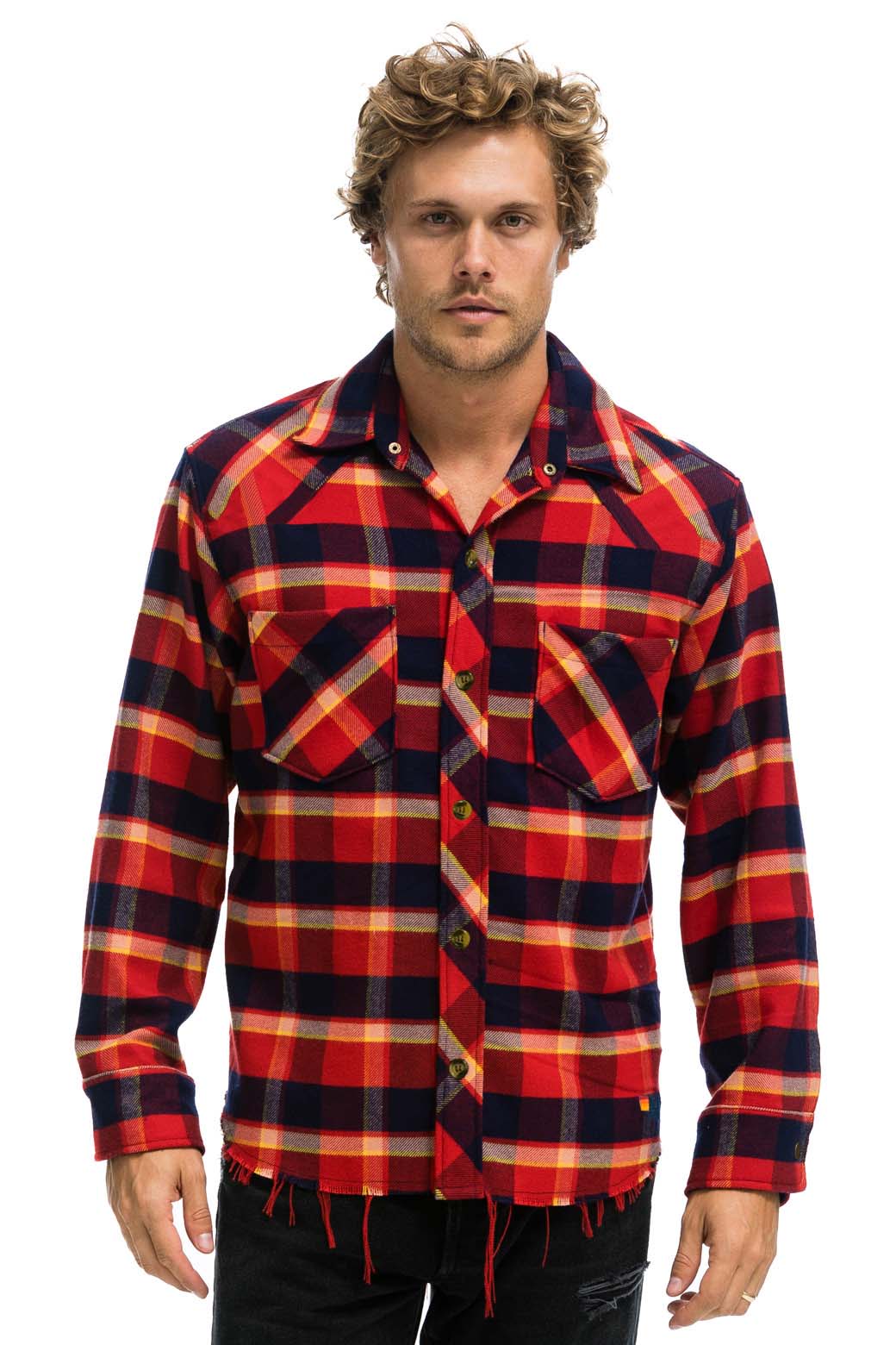 PLAID FLANNEL WESTERN SHIRT - RUGBY PLAID - Image 2