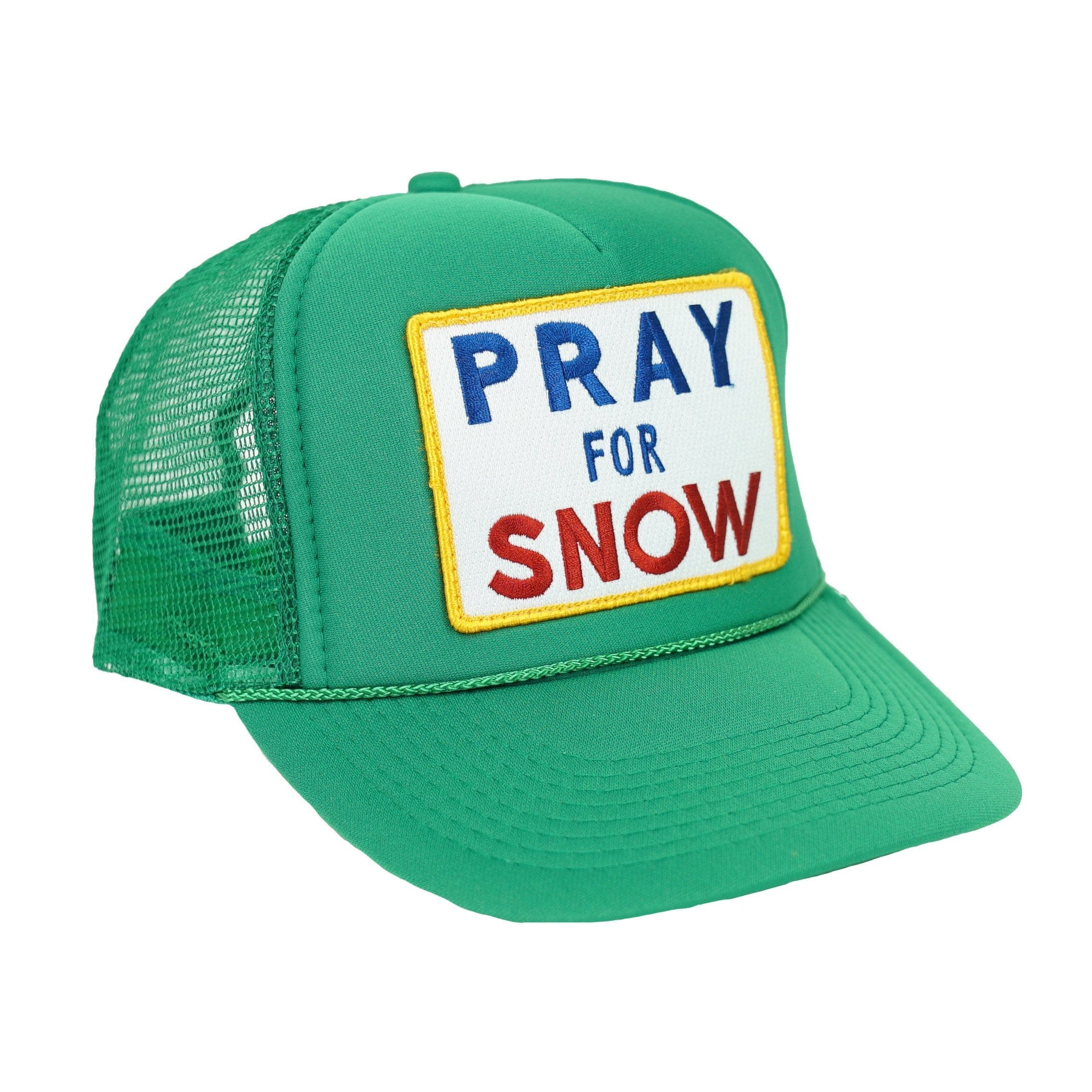 PRAY FOR SNOW VINTAGE TRUCKER HAT - Image 8
