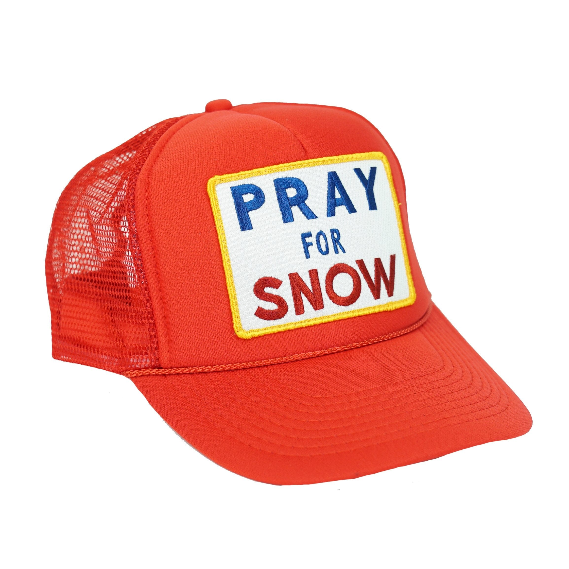 PRAY FOR SNOW VINTAGE TRUCKER HAT - Image 3