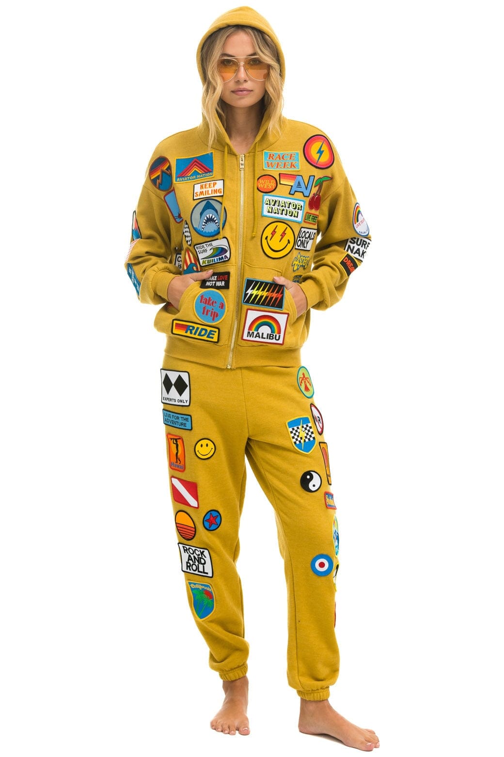 VINTAGE PATCH SWEATPANTS - KHAKI - Image 5