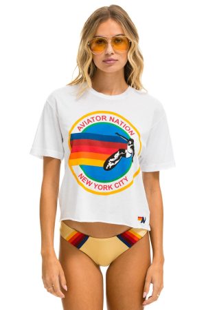 SIGNATURE NEW YORK CITY BOYFRIEND TEE - WHITE