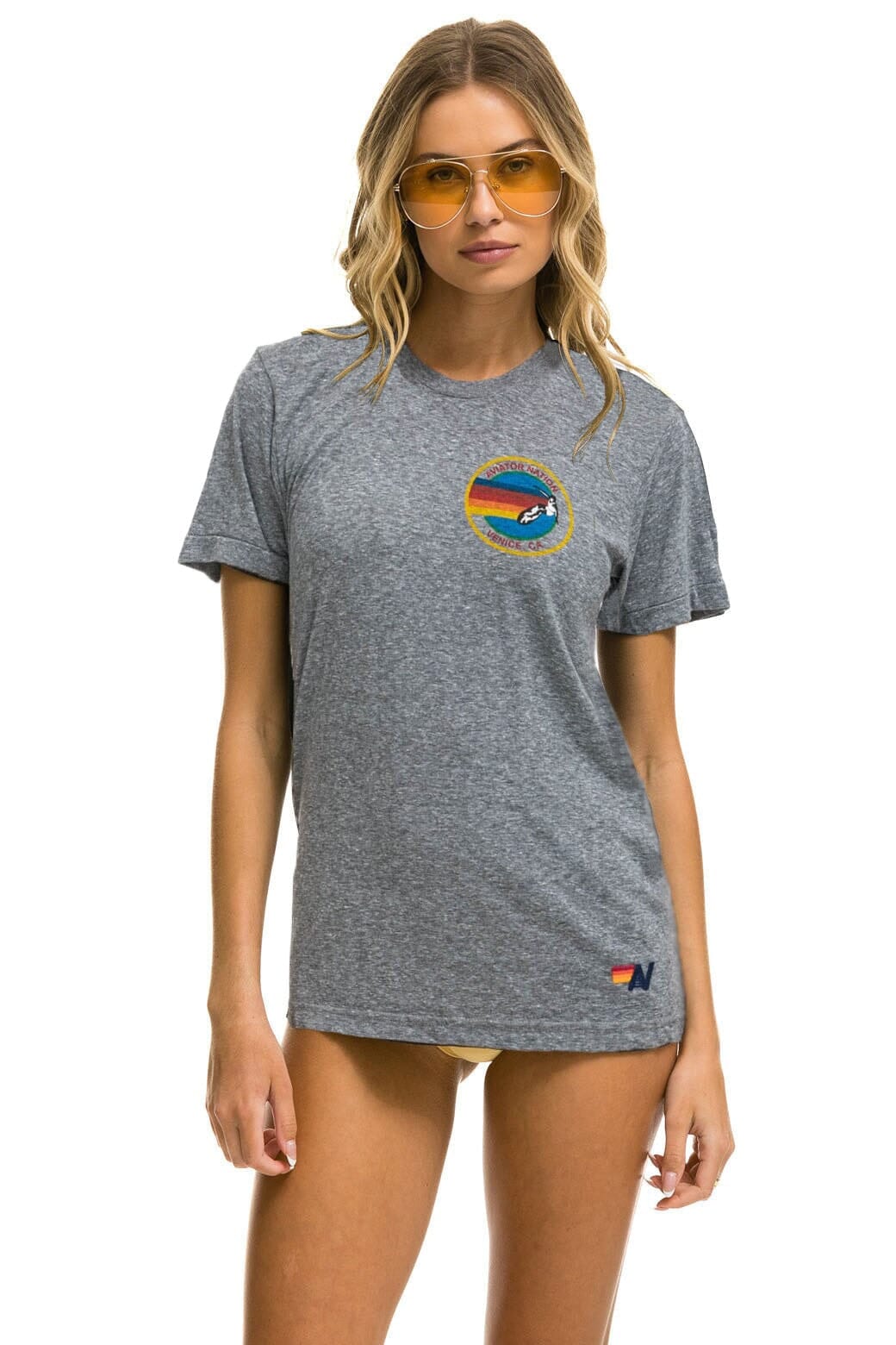 SIGNATURE SMALL CIRCLE LOGO TEE - HEATHER GREY - Image 2