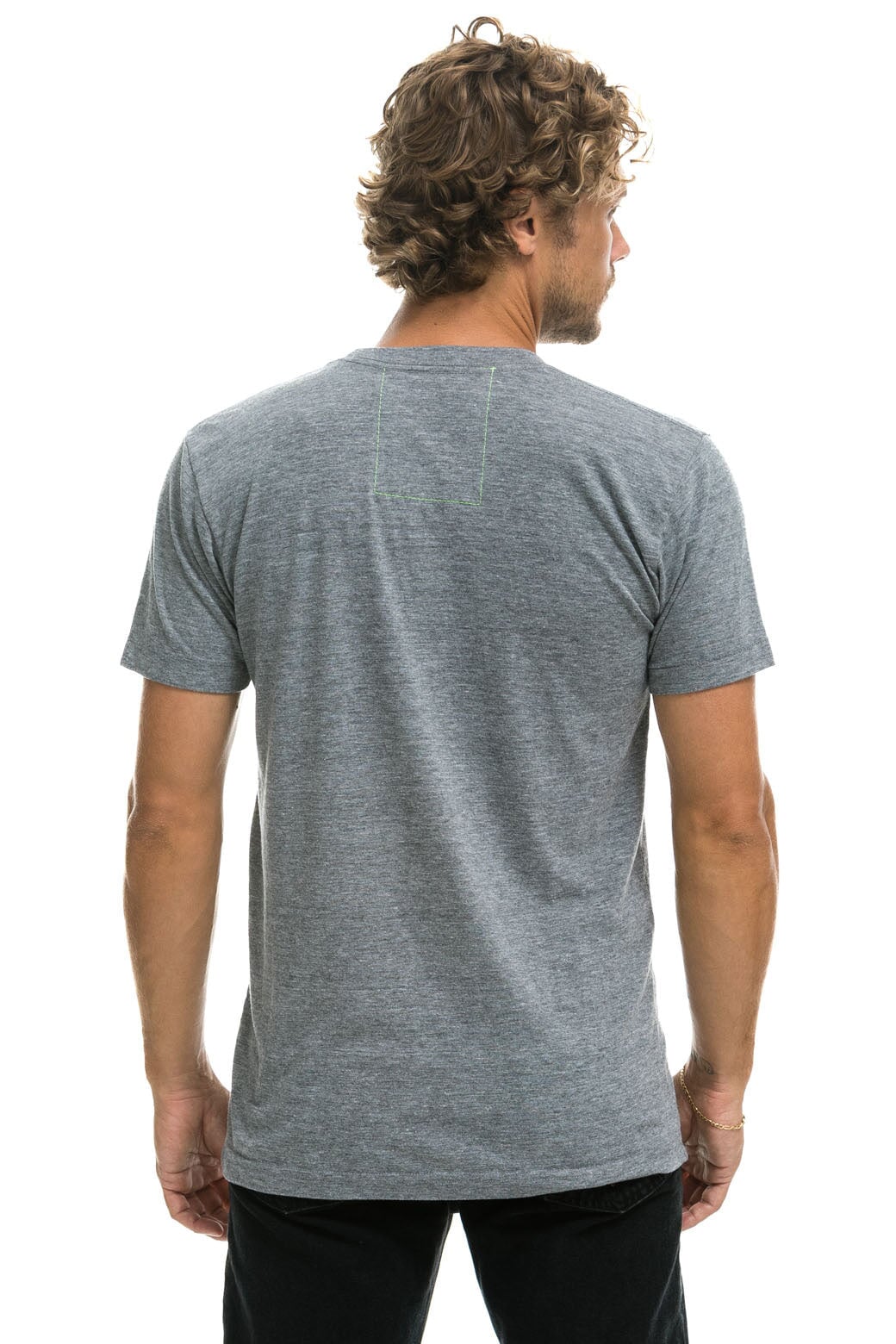 SMILEY 2 CREW TEE - HEATHER GREY - Image 3