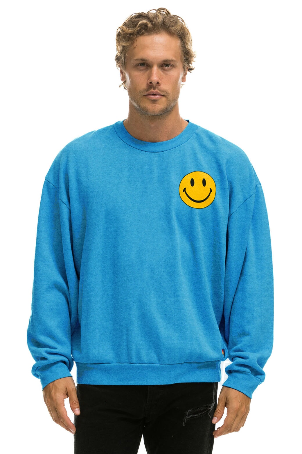 SMILEY 2 RELAXED SWEATSHIRT - OCEAN - Image 2