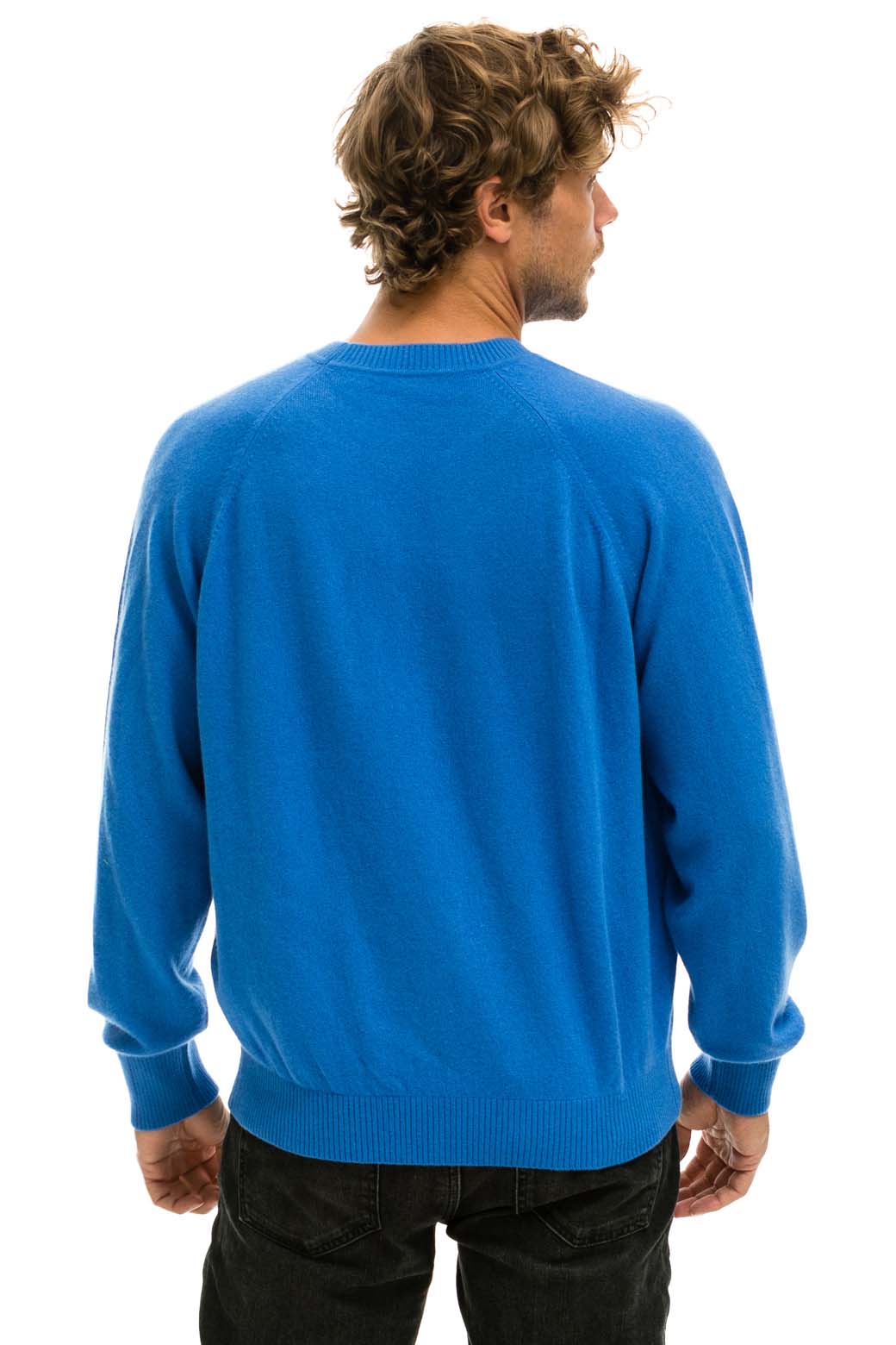 UNISEX BOLT CASHMERE LIGHT SWEATER - VINTAGE BLUE // BLUE BOLT - Image 13