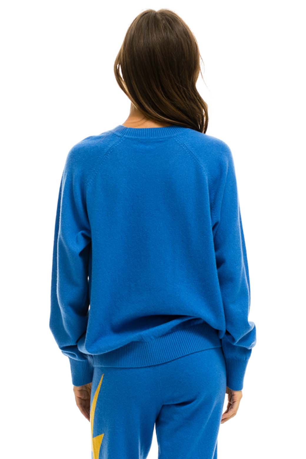 UNISEX BOLT CASHMERE LIGHT SWEATER - VINTAGE BLUE // BLUE BOLT - Image 12
