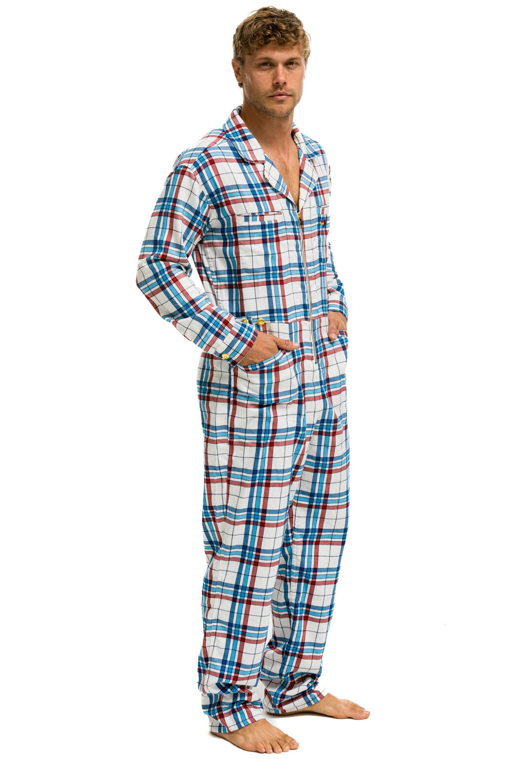 UNISEX PLAID FLIGHT SUIT - MONTAUK PLAID - Image 6