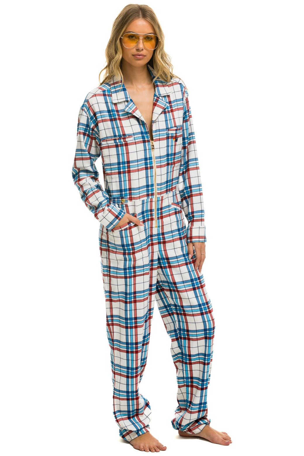 UNISEX PLAID FLIGHT SUIT - MONTAUK PLAID - Image 5