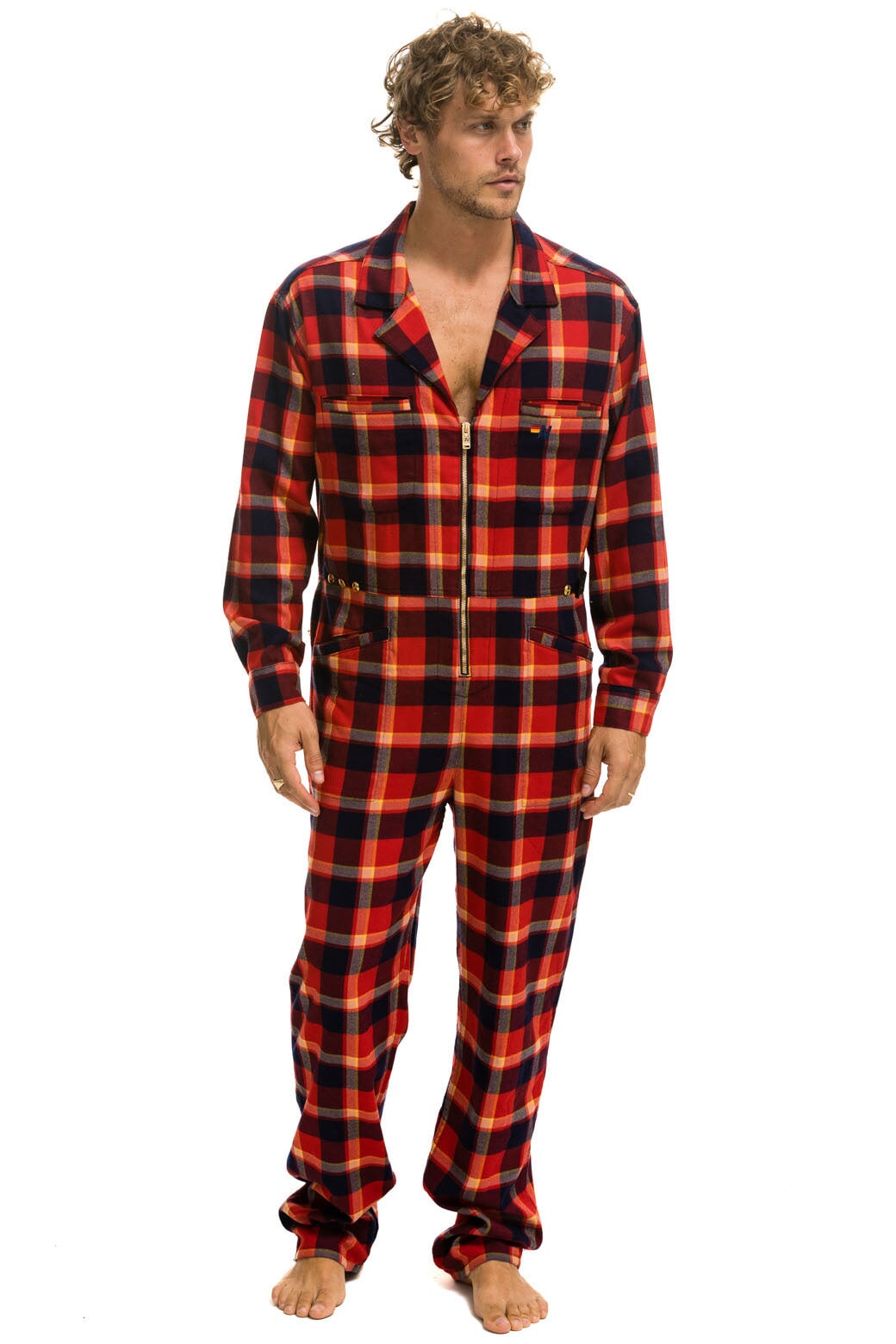 UNISEX PLAID FLIGHT SUIT - RUGBY PLAID - Image 4