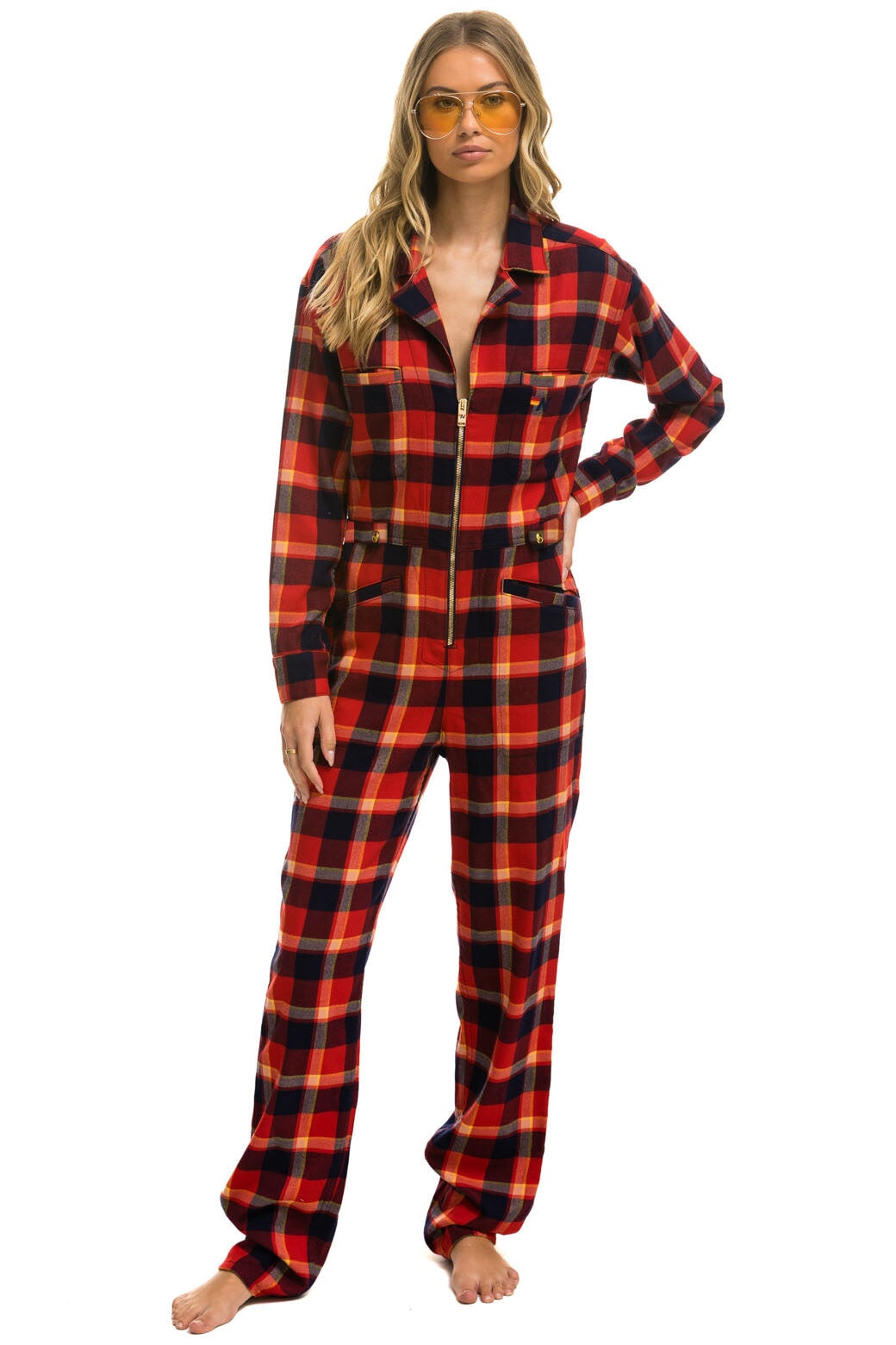 UNISEX PLAID FLIGHT SUIT - RUGBY PLAID - Image 5