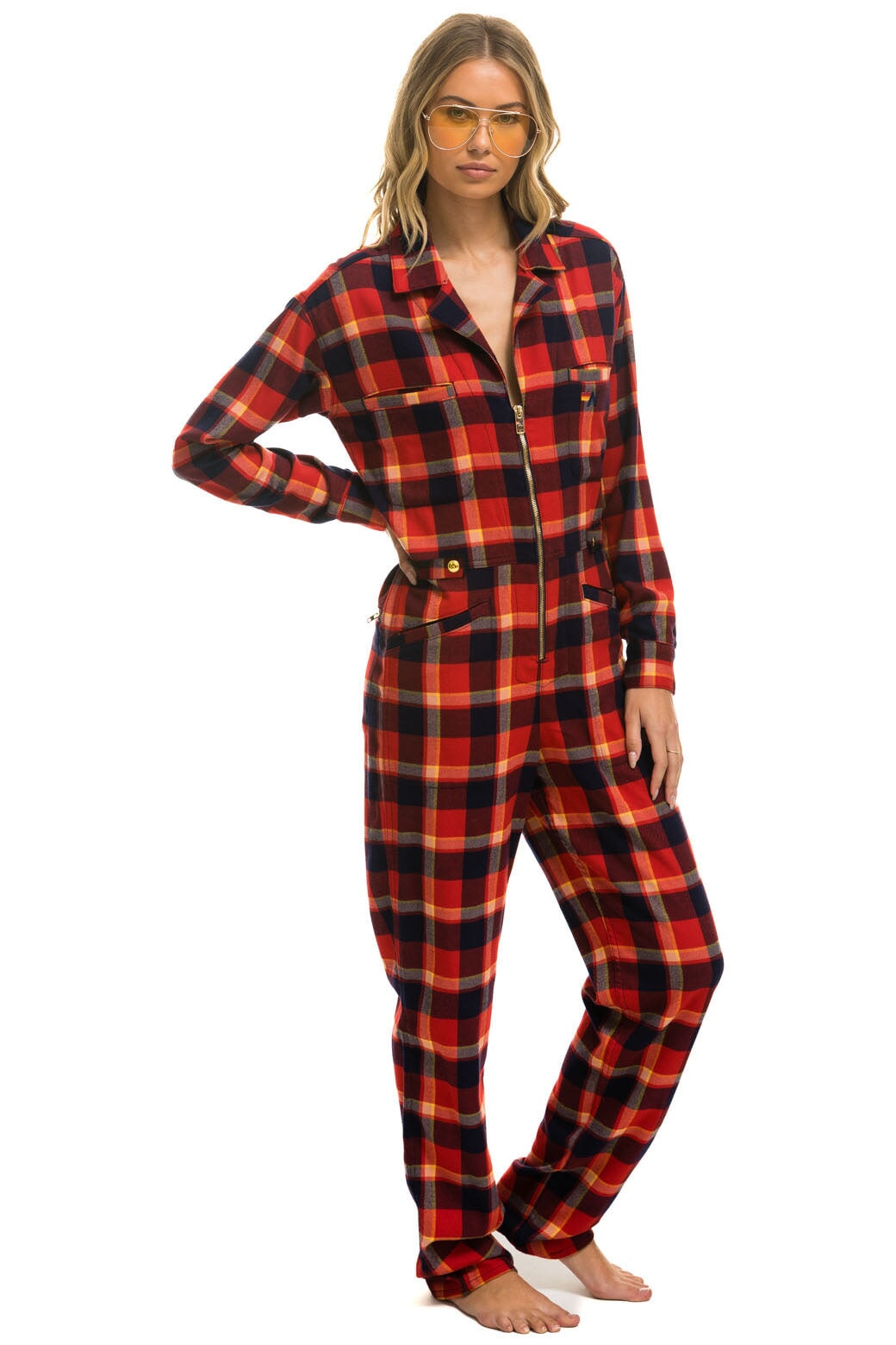 UNISEX PLAID FLIGHT SUIT - RUGBY PLAID - Image 3